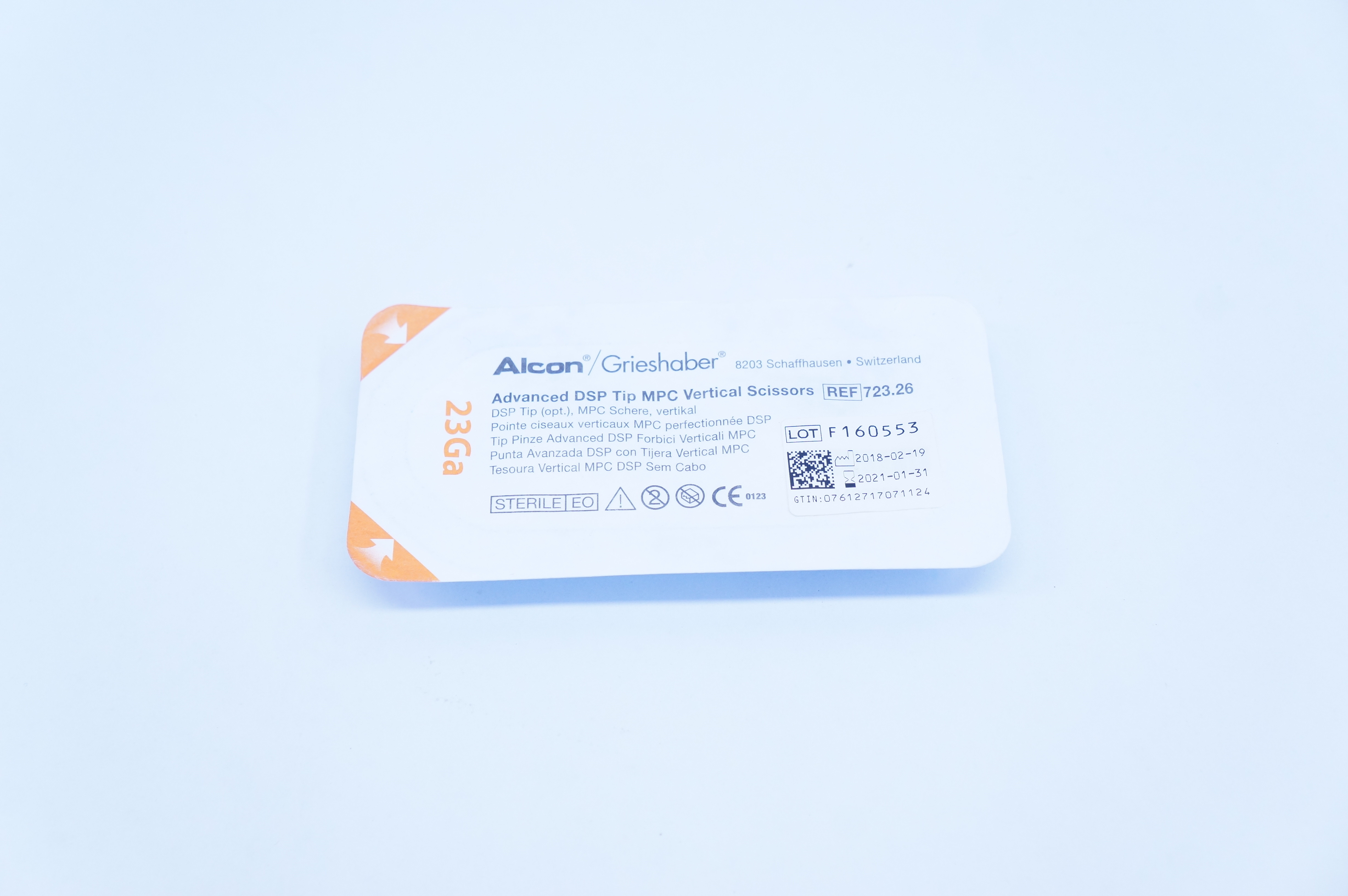 Alcon 723.26 Grieshaber Advanced DSP Tip MPC Vertical Scissors 23Ga