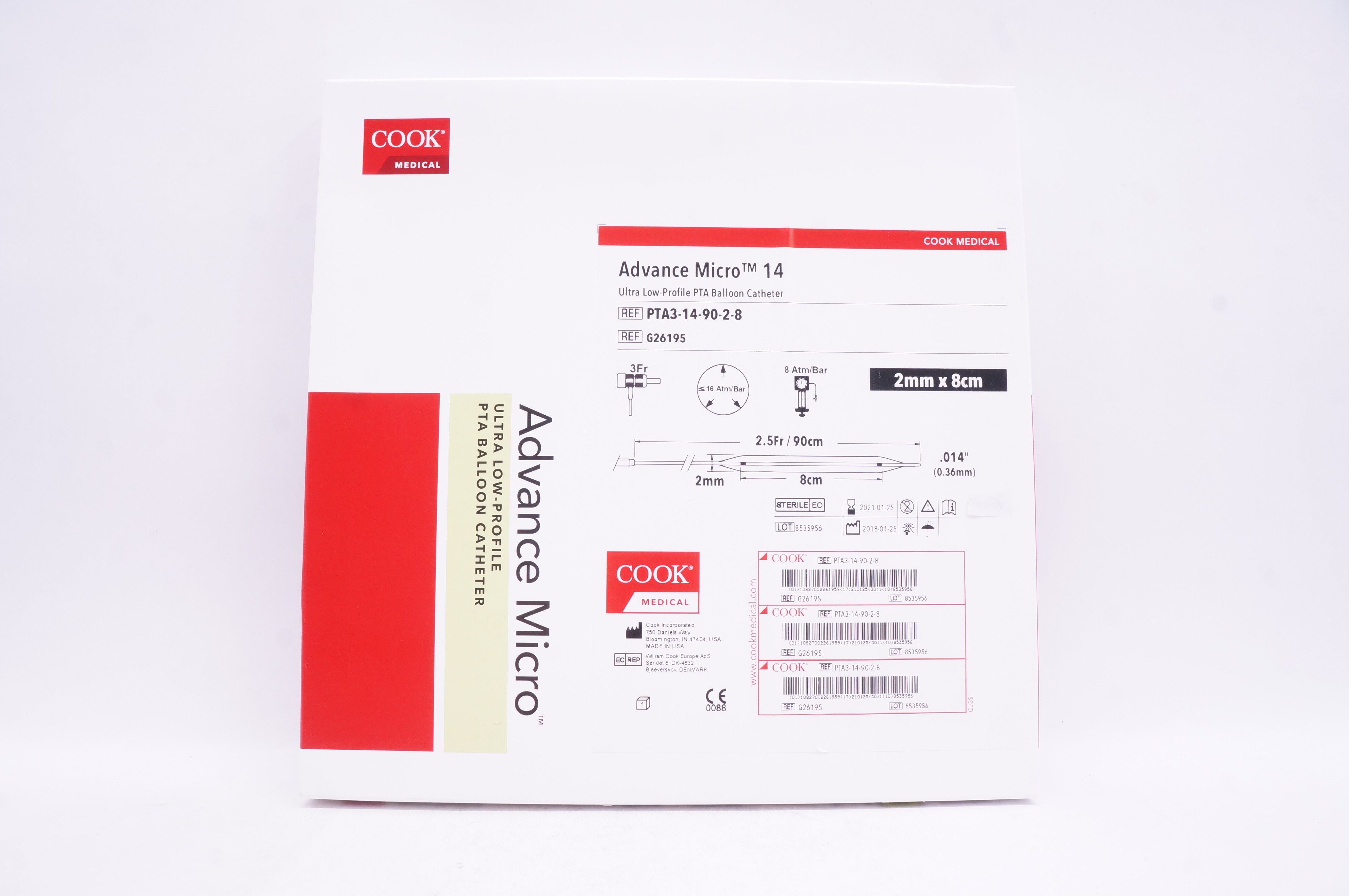 Cook Medical G26195 Advance Micro 14 Ultra Low-Profile PTA Balloon Catheter (x)