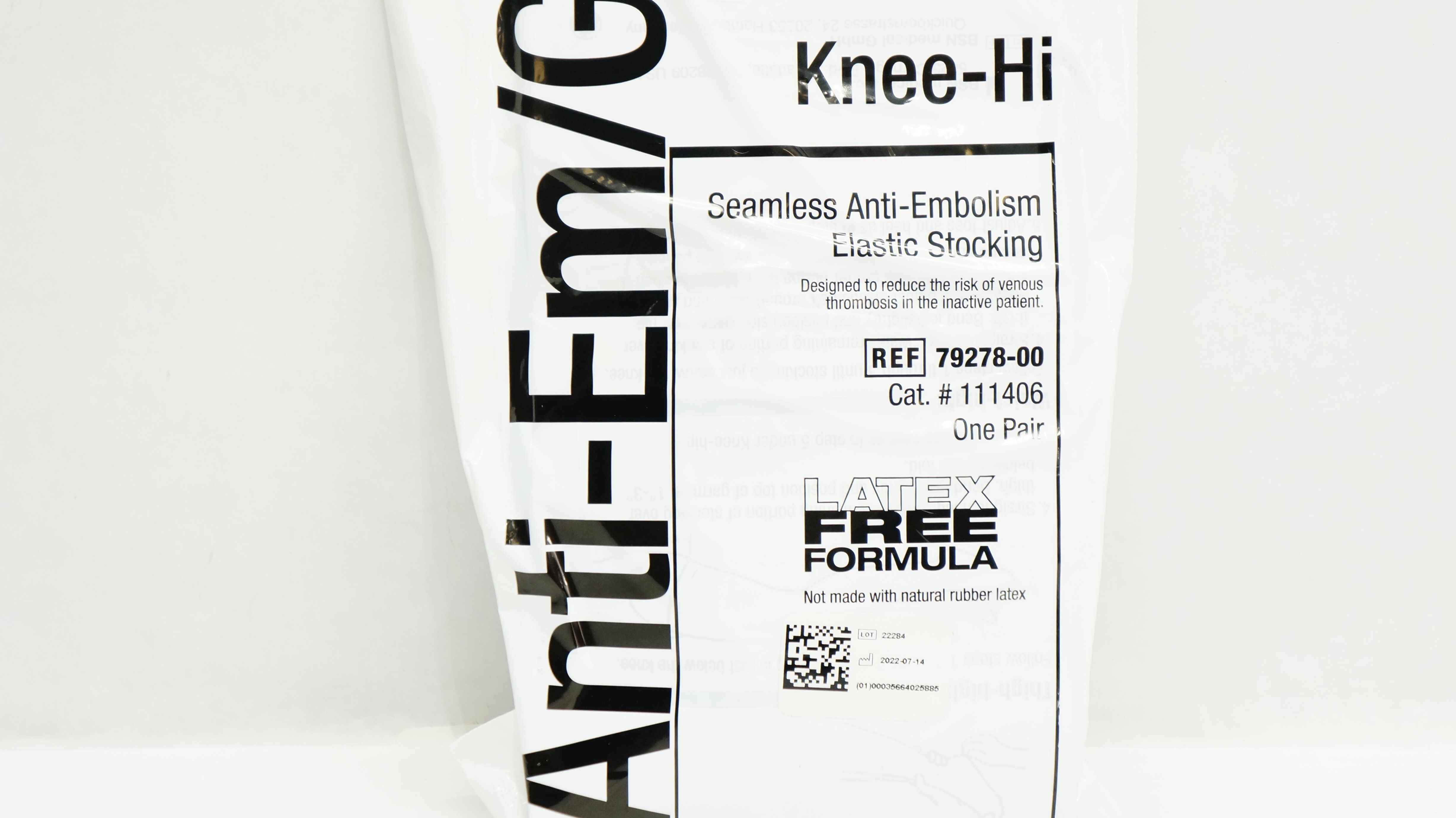 BSN Medical 111406 Anti-Em/GP Anti-Embolism Elastic Stocking Medium 12-15inch