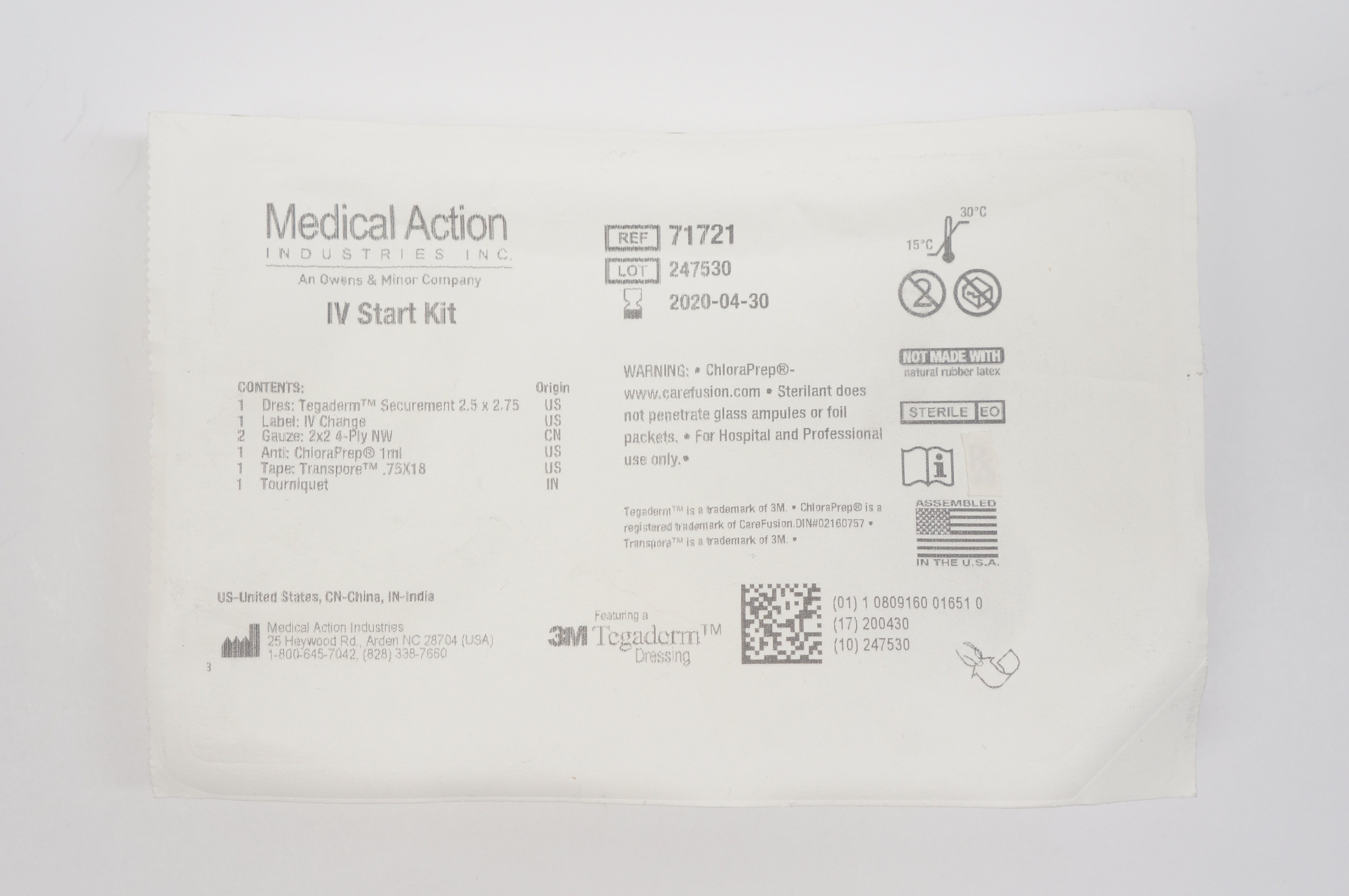 3M 71721 Tegaderm Medical Action IV Start Kit (x)