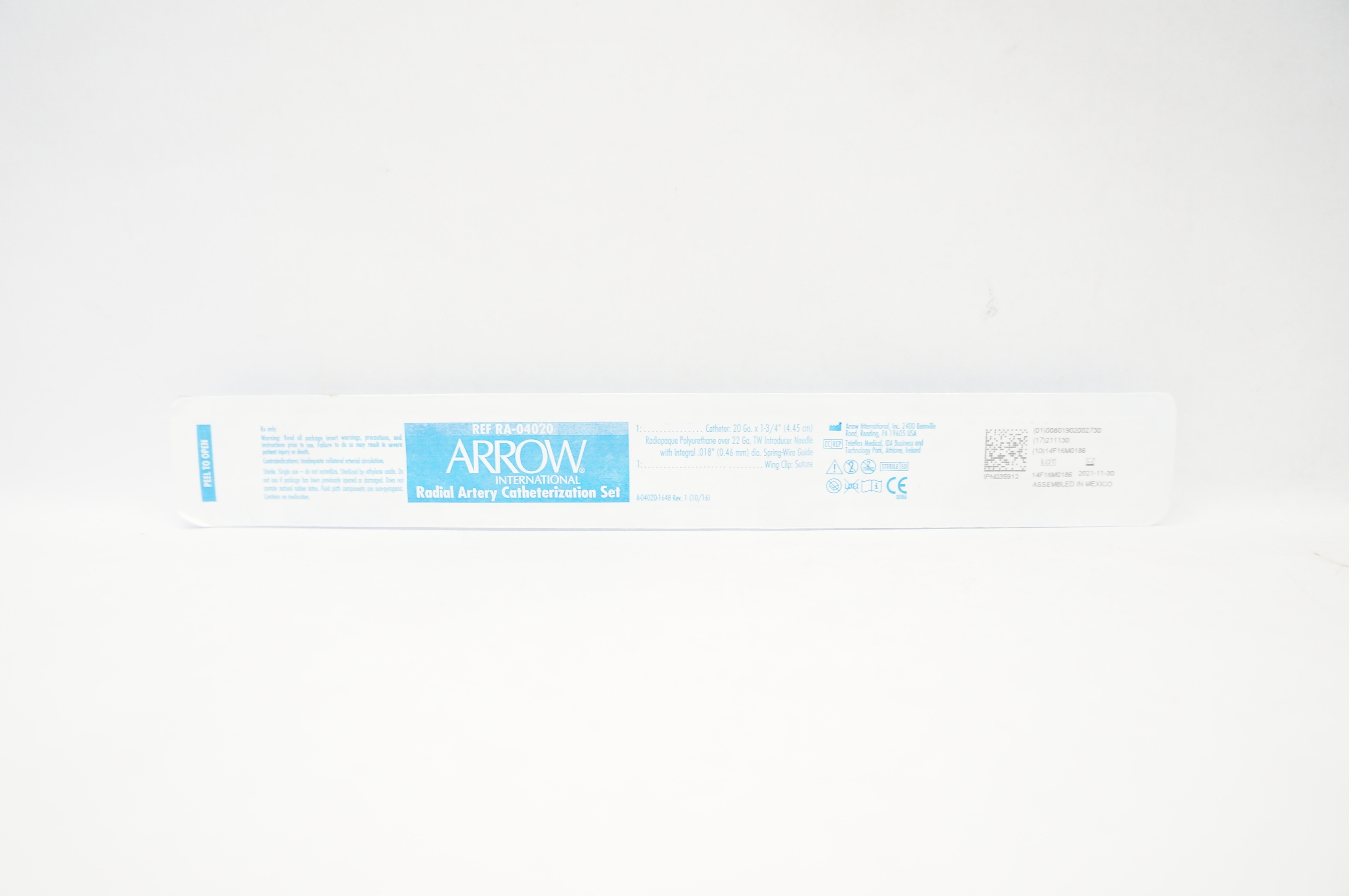 Arrow RA-04020 Radial Artery Catheterization Set 20Ga x 1-3/4inch (x)