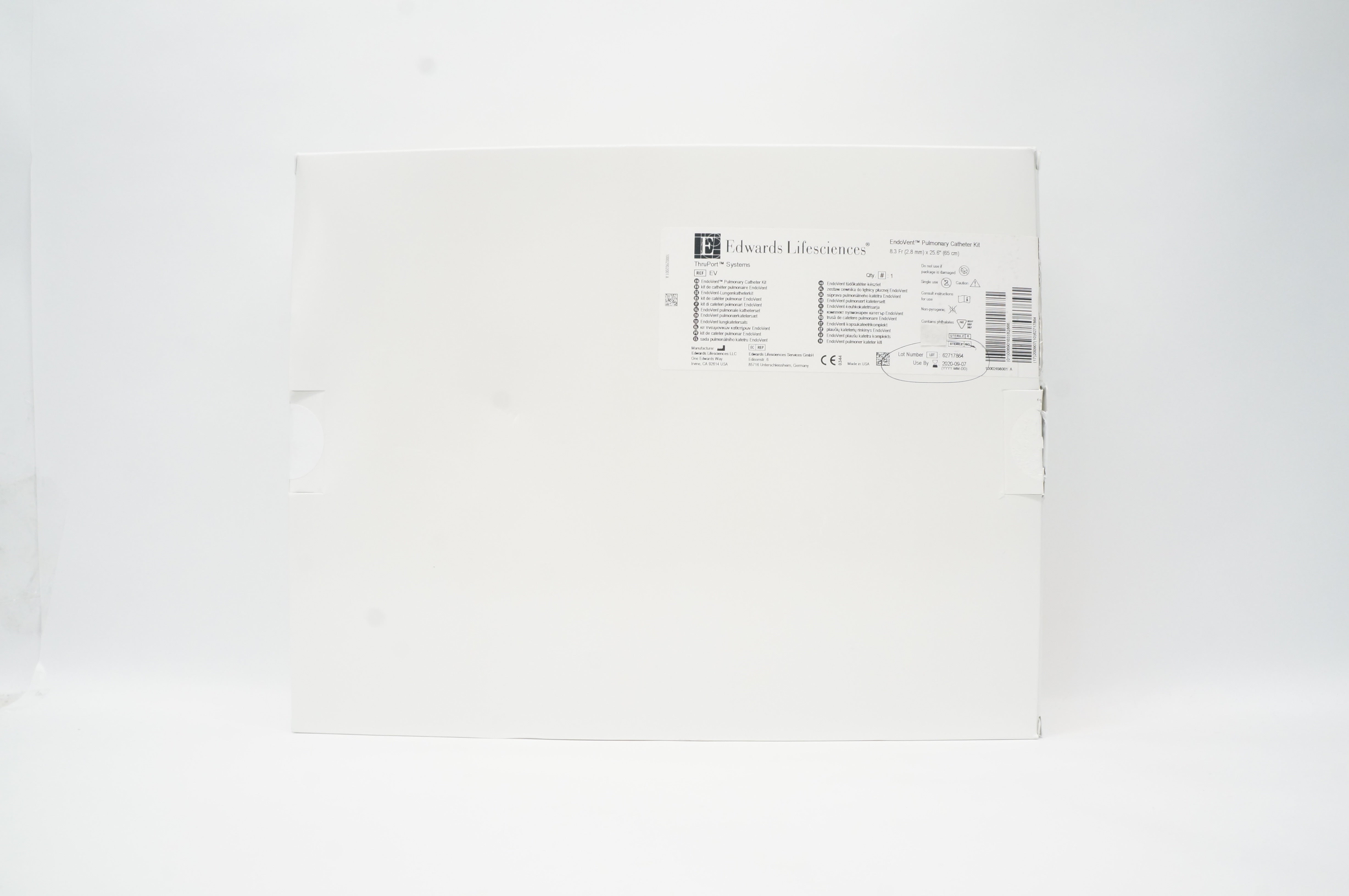 Edwards Lifesciences EV EndoVent Pulmonary Cath Kit 8.3Fr. x 25.6 (x)
