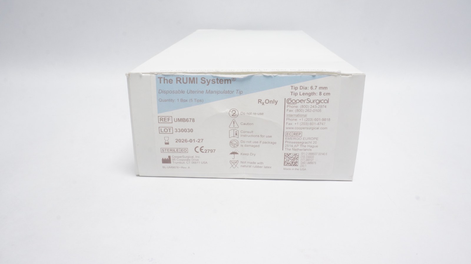 CooperSurgical UMB678 The RUMI System Tip Dia 6.7mm Length 8cm - pack of 5