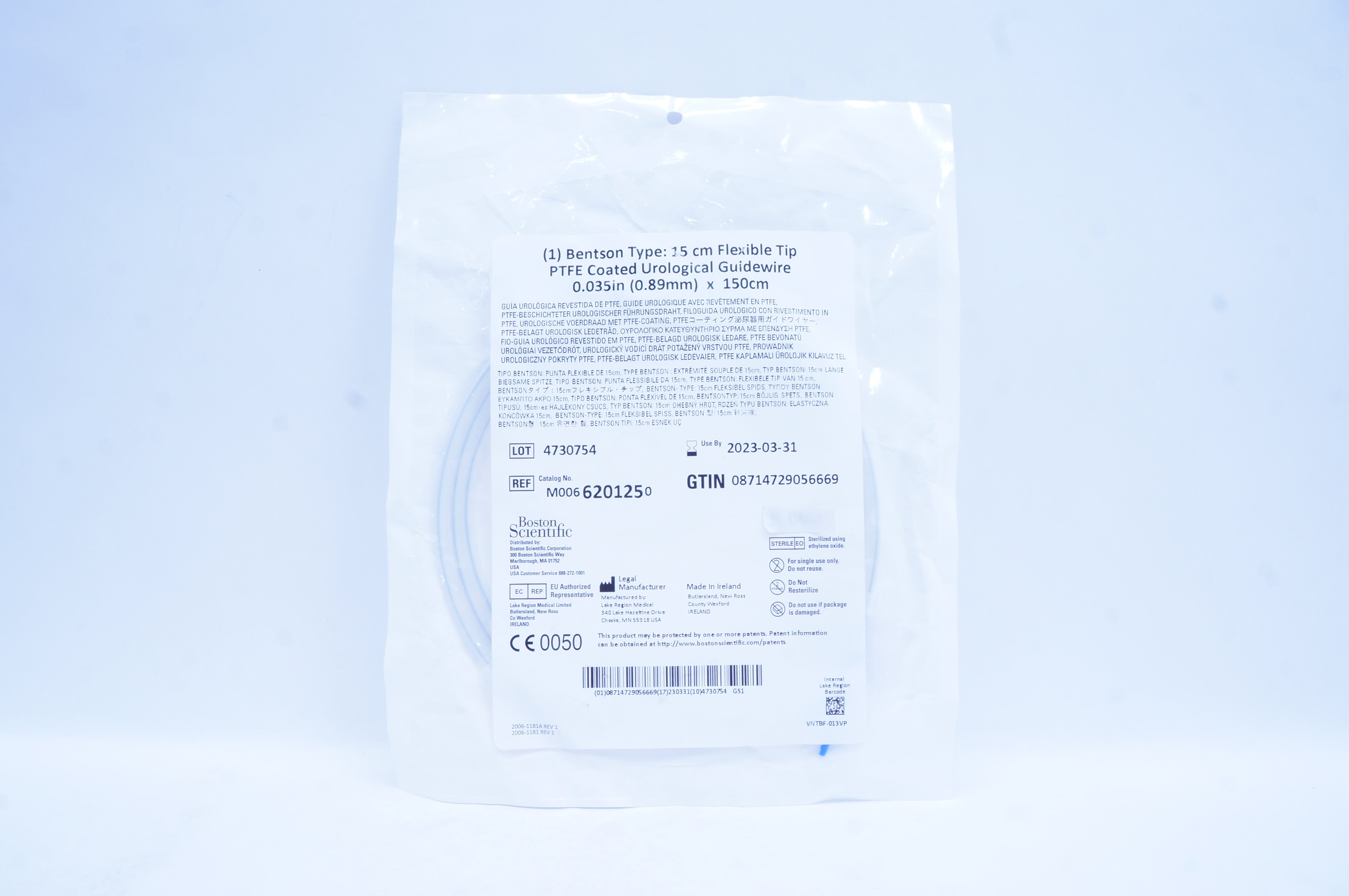 Lake Region Medical M0066201250 Urological Guidewire 0.035in. x 150cm