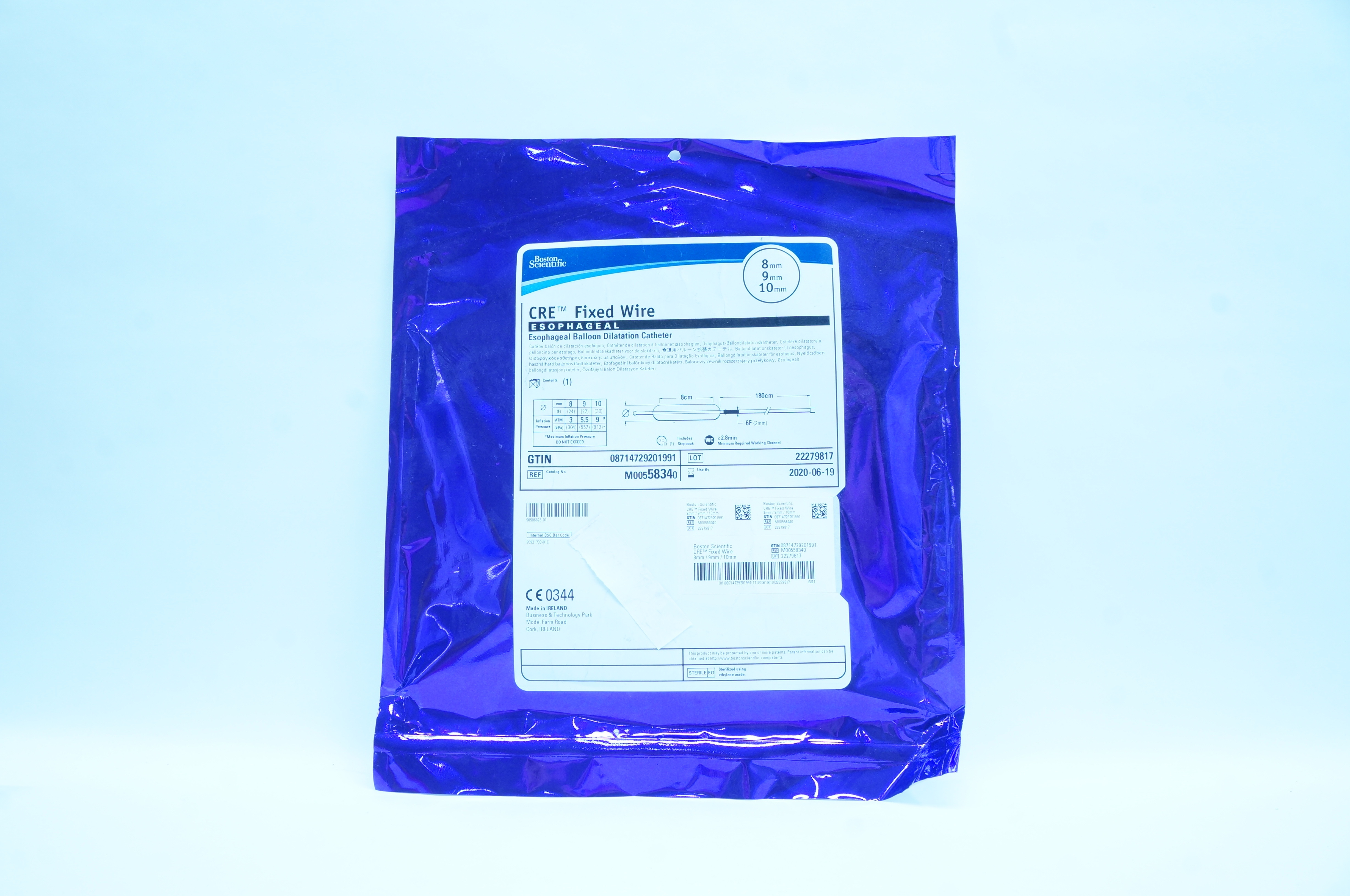 Boston Scientific M00558340 CRE Esophageal Balloon Dilatation Cath. 8x9x10mm (x)