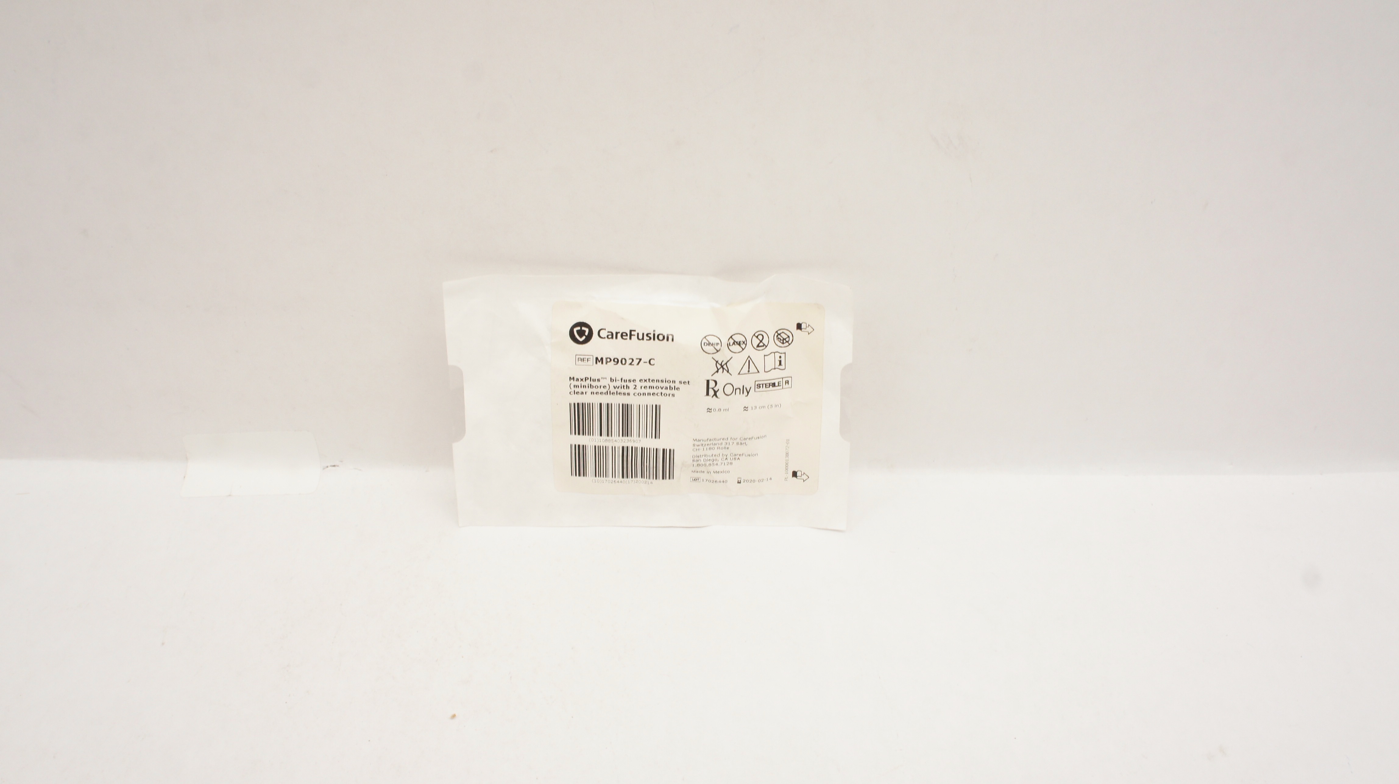 CareFusion MP9027-C MaxPlus Bi-Fuse Extension Set 0.8ml x 5inch (x)