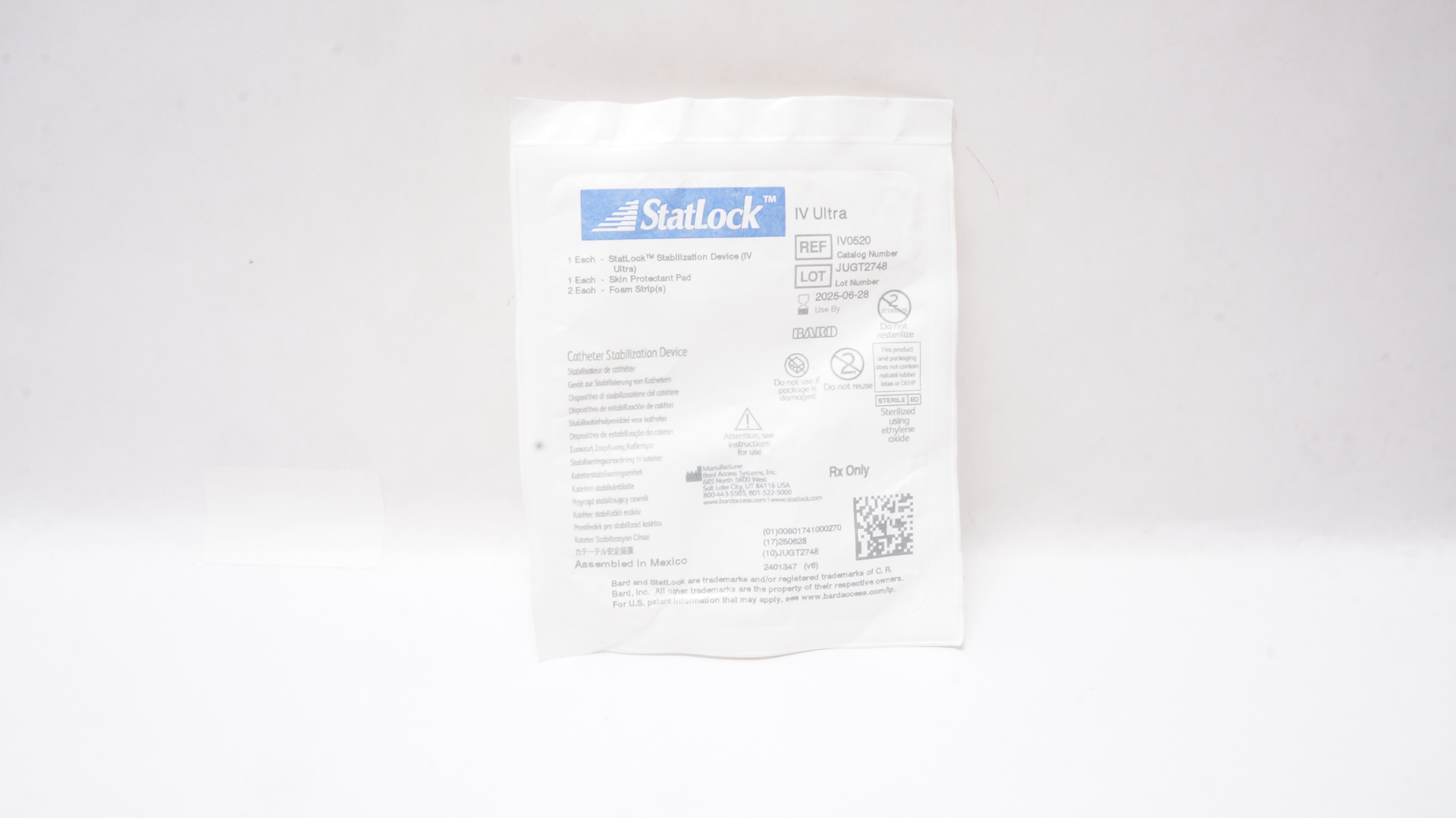 Bard IV0520 StatLock Cath. Stabilization Device IV Ultra