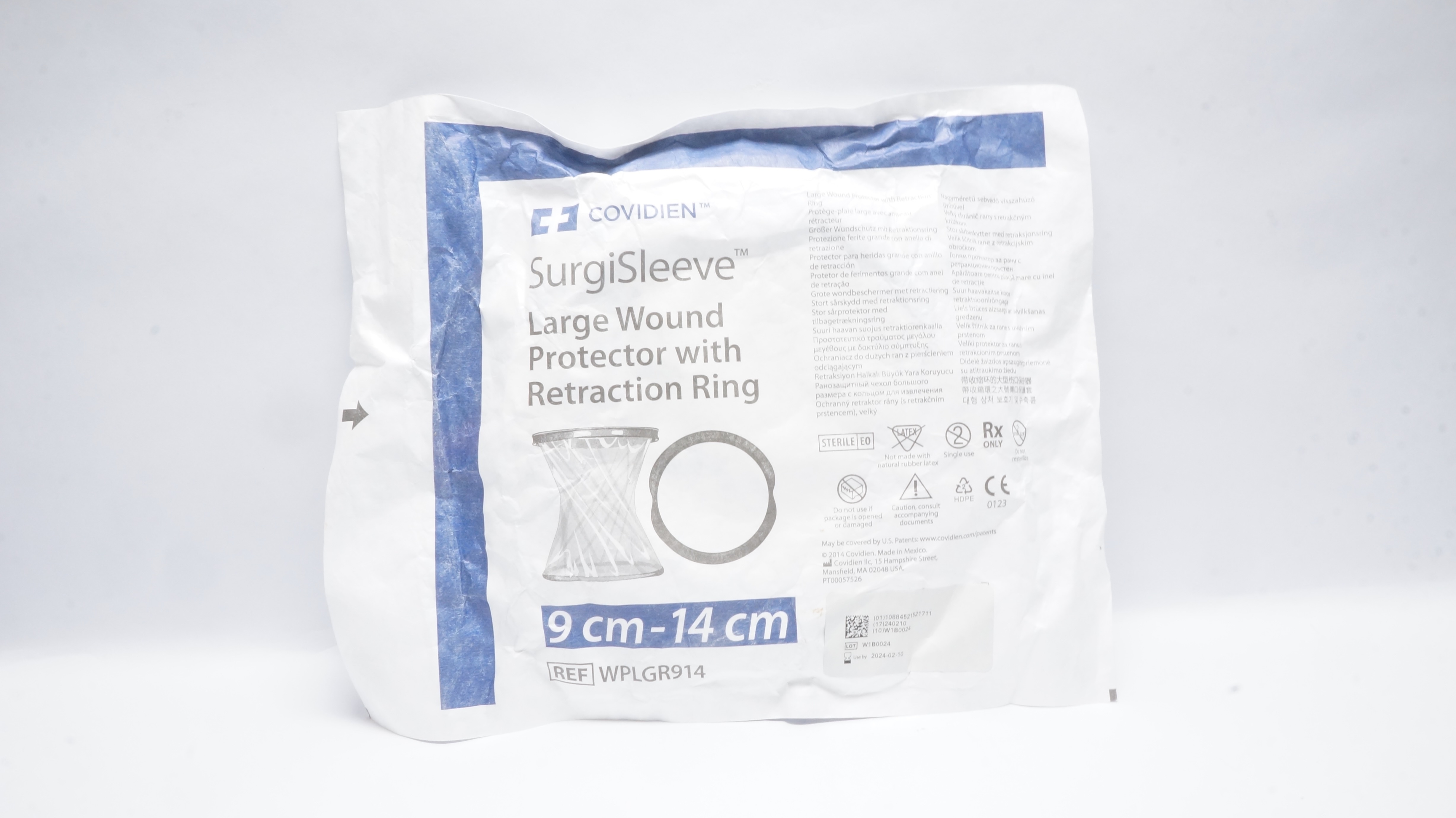 Covidien WPLGR914 SurgiSleeve Large Wound Protector w/Retraction Ring 9-14cm(x)