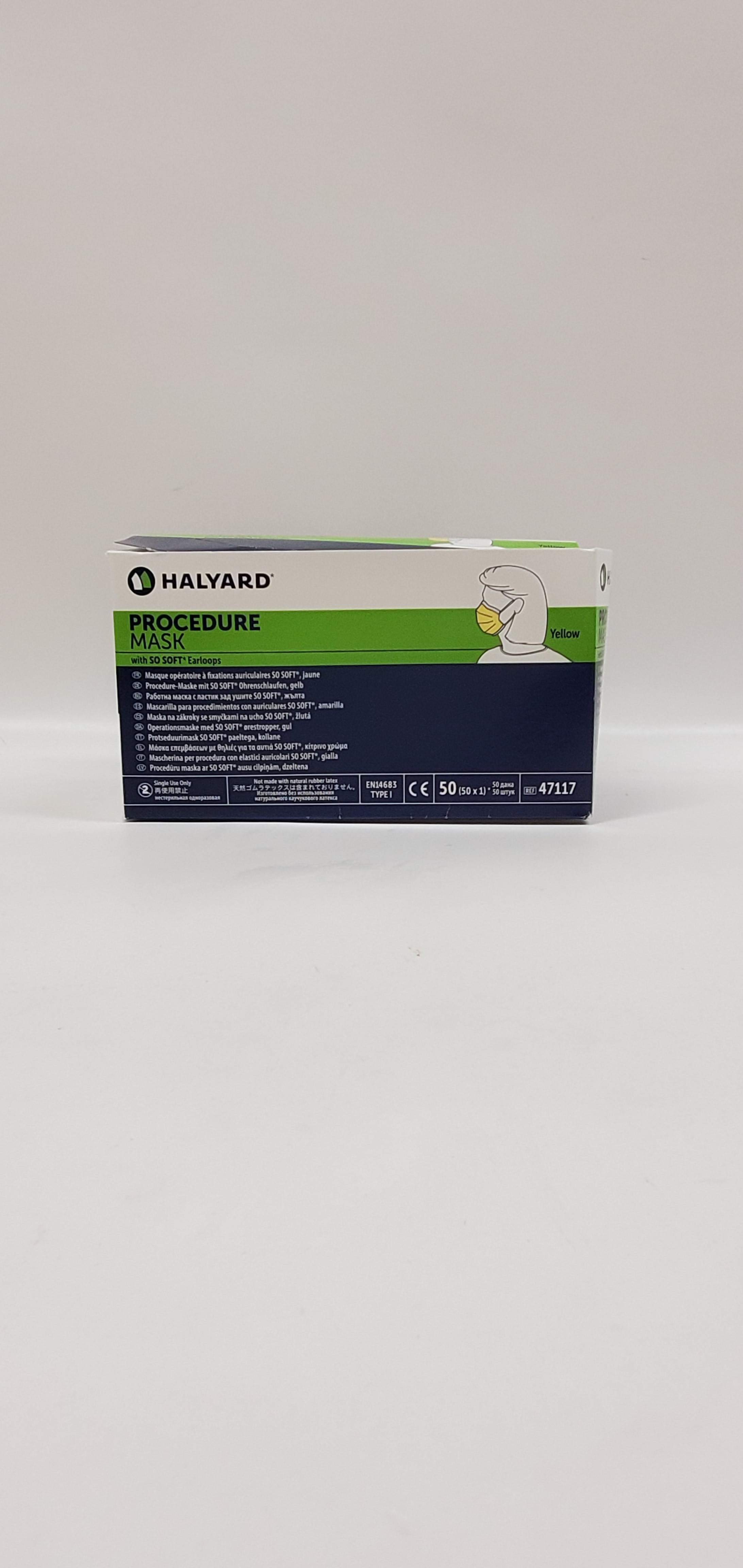 Halyard 47117 Procedure Mak with SO SOFT Earloops - Box of 50