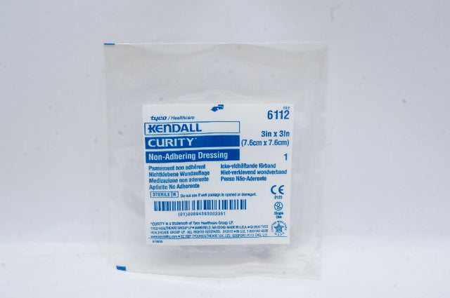 Tyco 6112 Kendall Curity Non-Adhering Dressing 3inch x 3inch