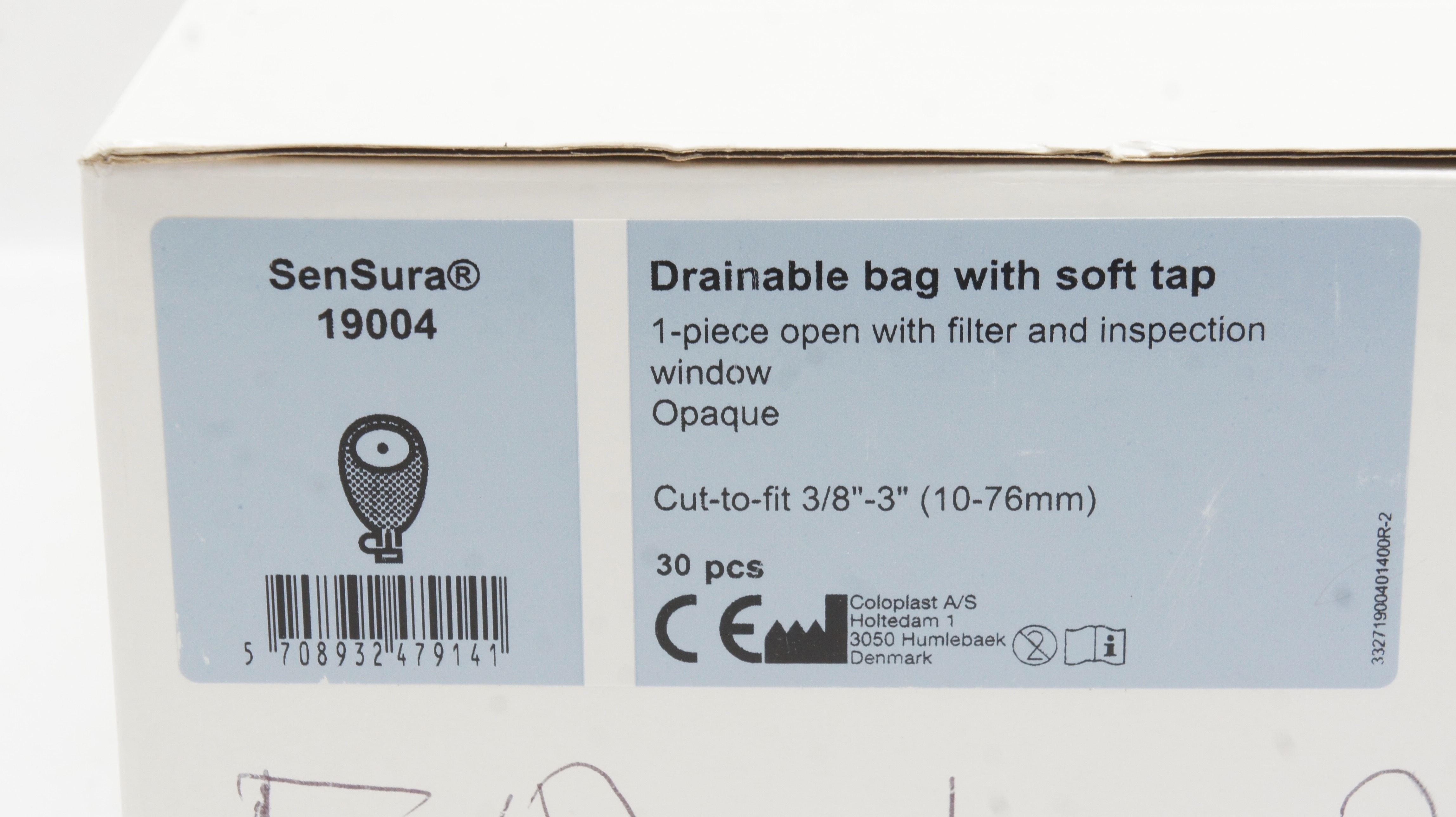 Coloplast 19004 Sensura Drainable Bag W/Soft Tap (x) - Box of 28
