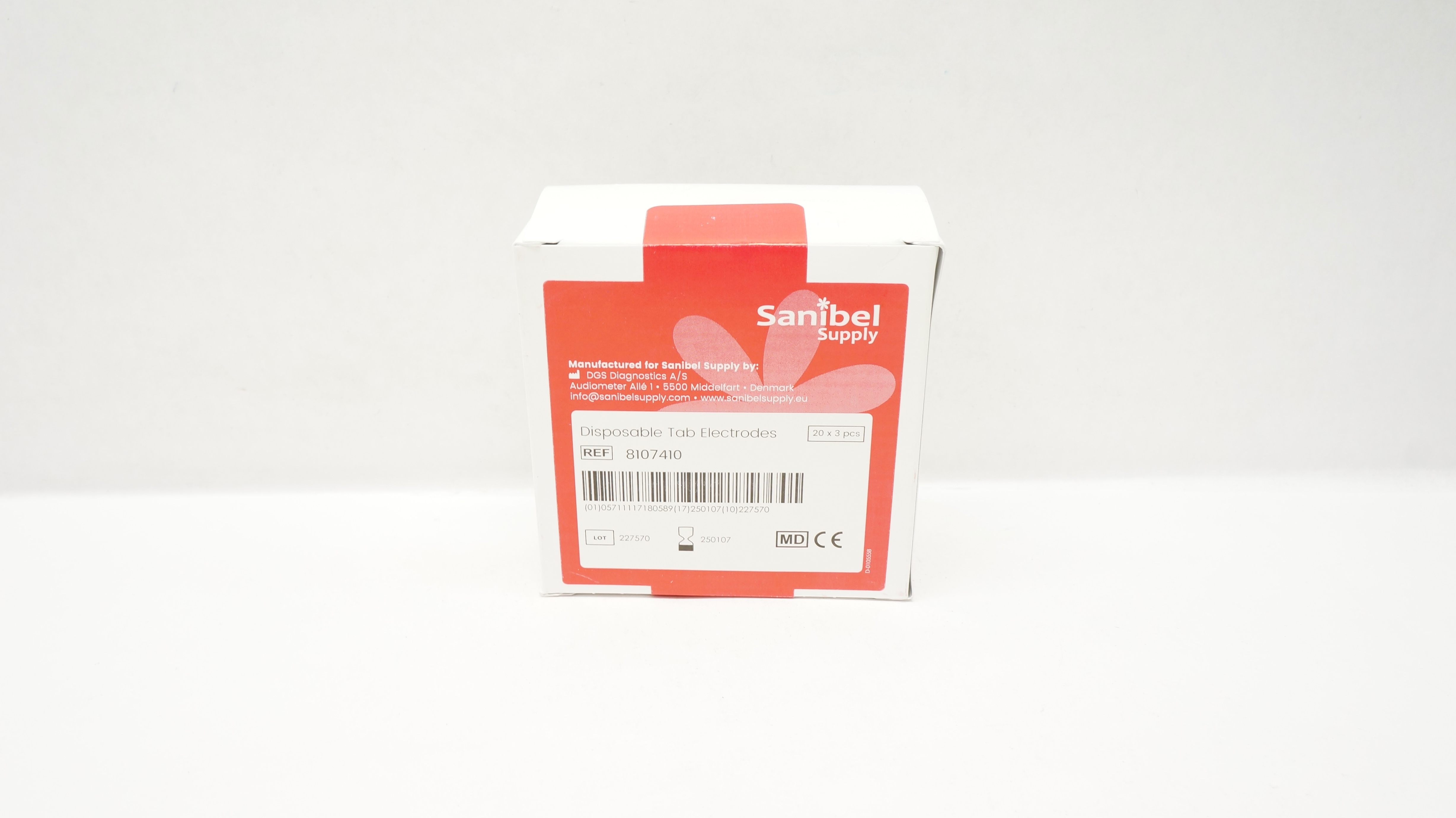 Sanibel Supply 8107410 Disposable Tab Electrodes - Box of 60