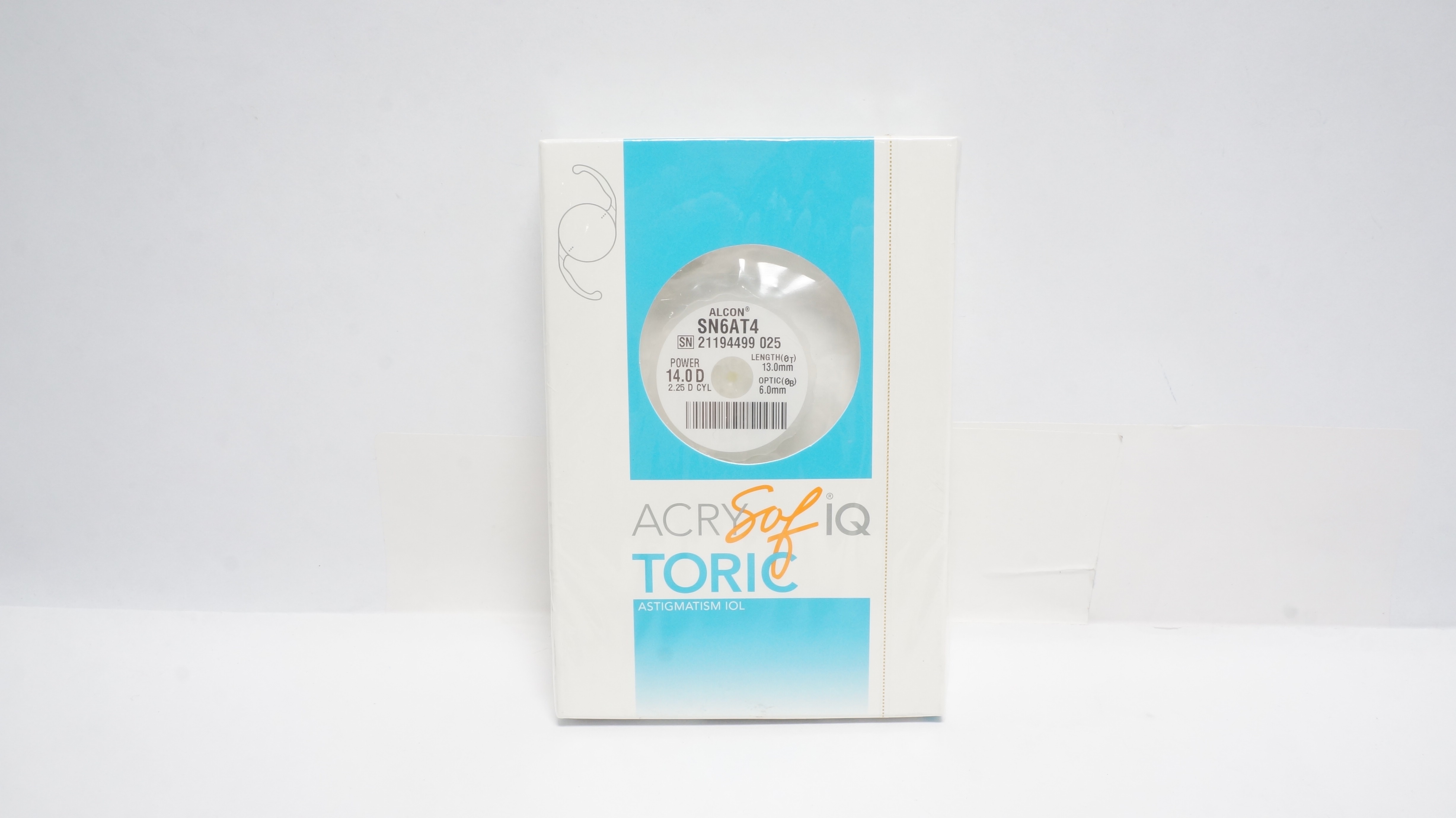Alcon SN6AT4 AcrySof IQ Toric Astigmatism IOL 14.0 D CYL 13.0mm x 6.0mm (x)