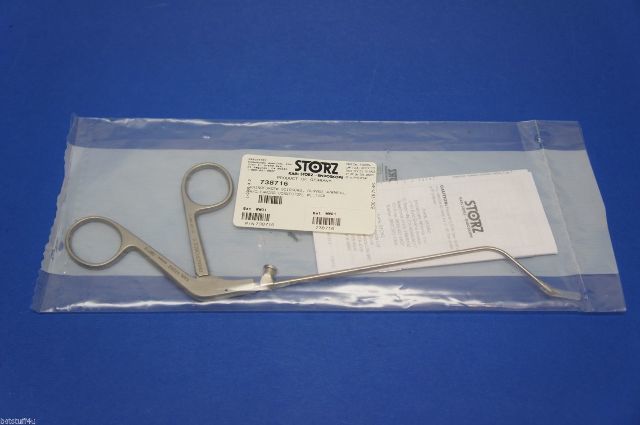 Karl Storz 738716 Rhinoforce Scissors, Curved Upwards, W/Cleaning Connector
