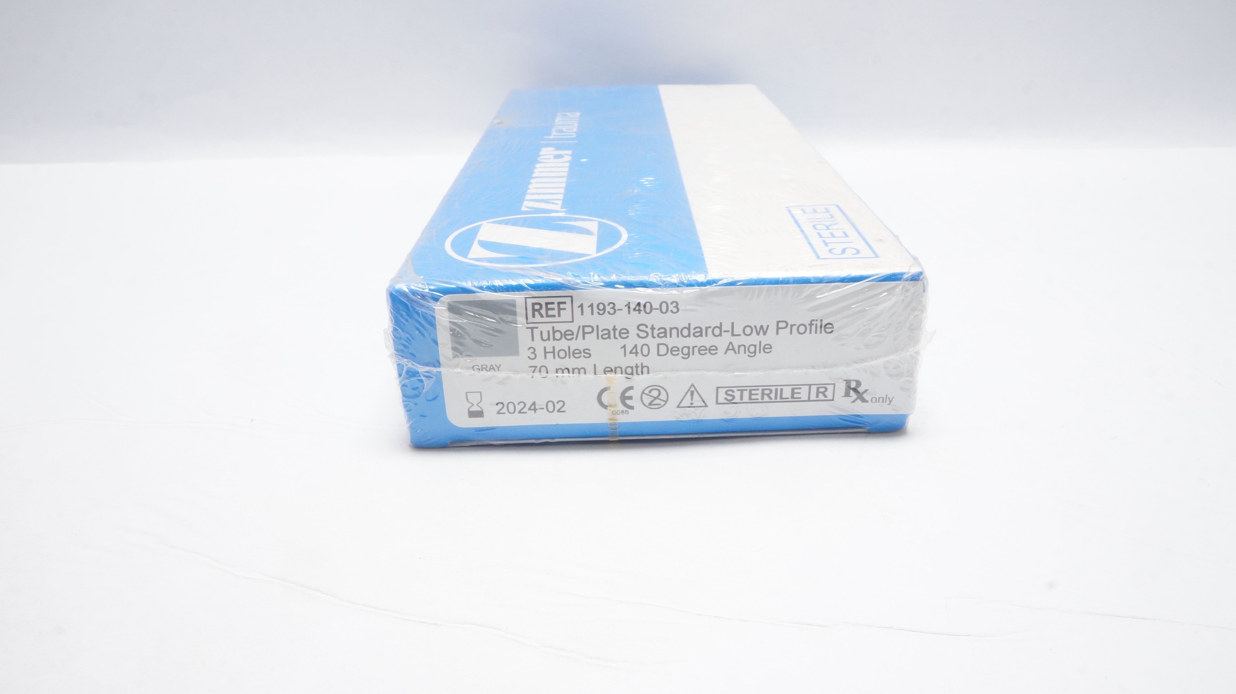 Zimmer 1193-140-03 Tube/Plate Standard-Low Profile 70mm 140 Degree Angle (x)