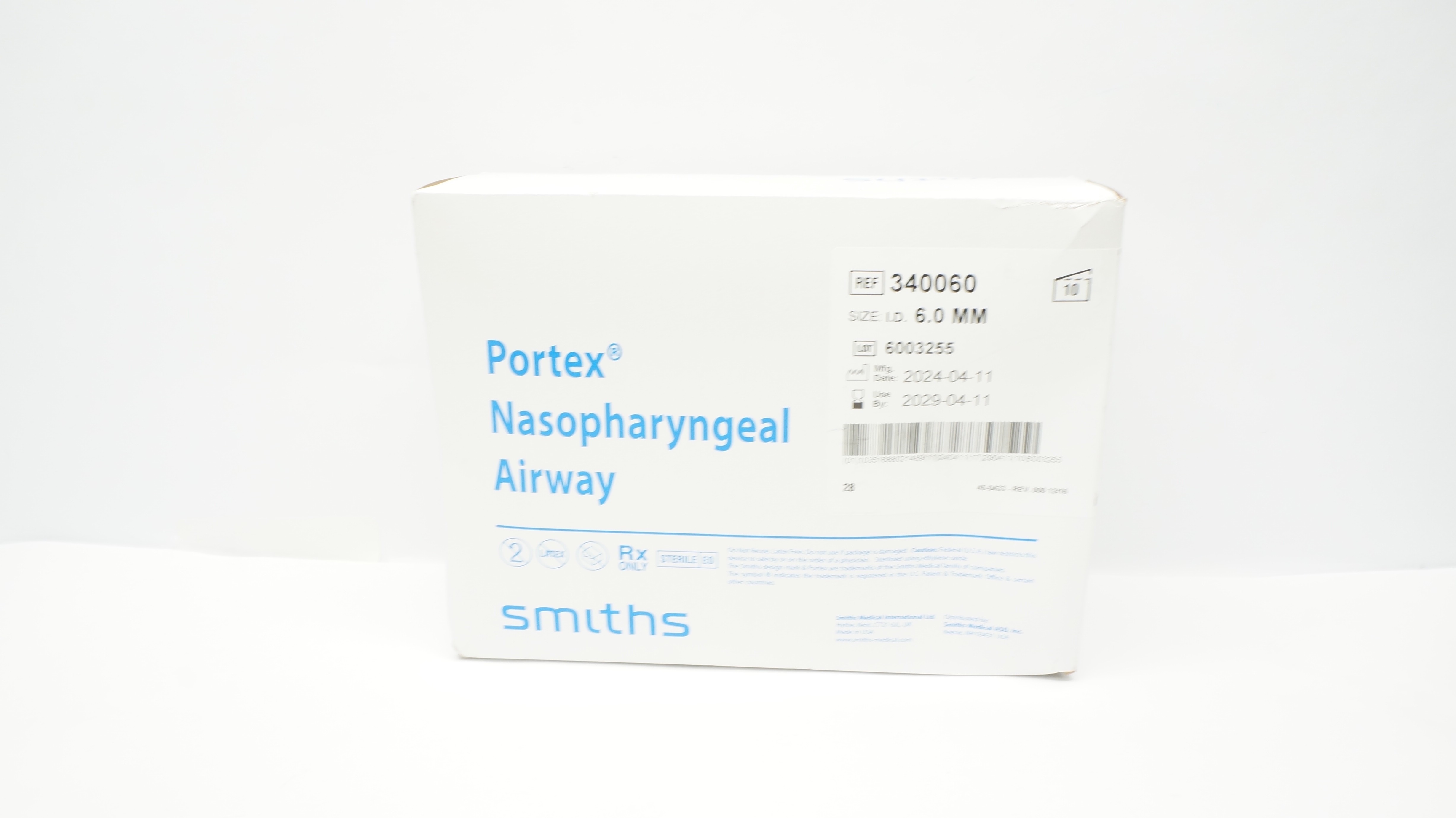 Smiths Medical 340060 Portex Nasopharyngeal Airway 6.0mm I.D. - Box of 8