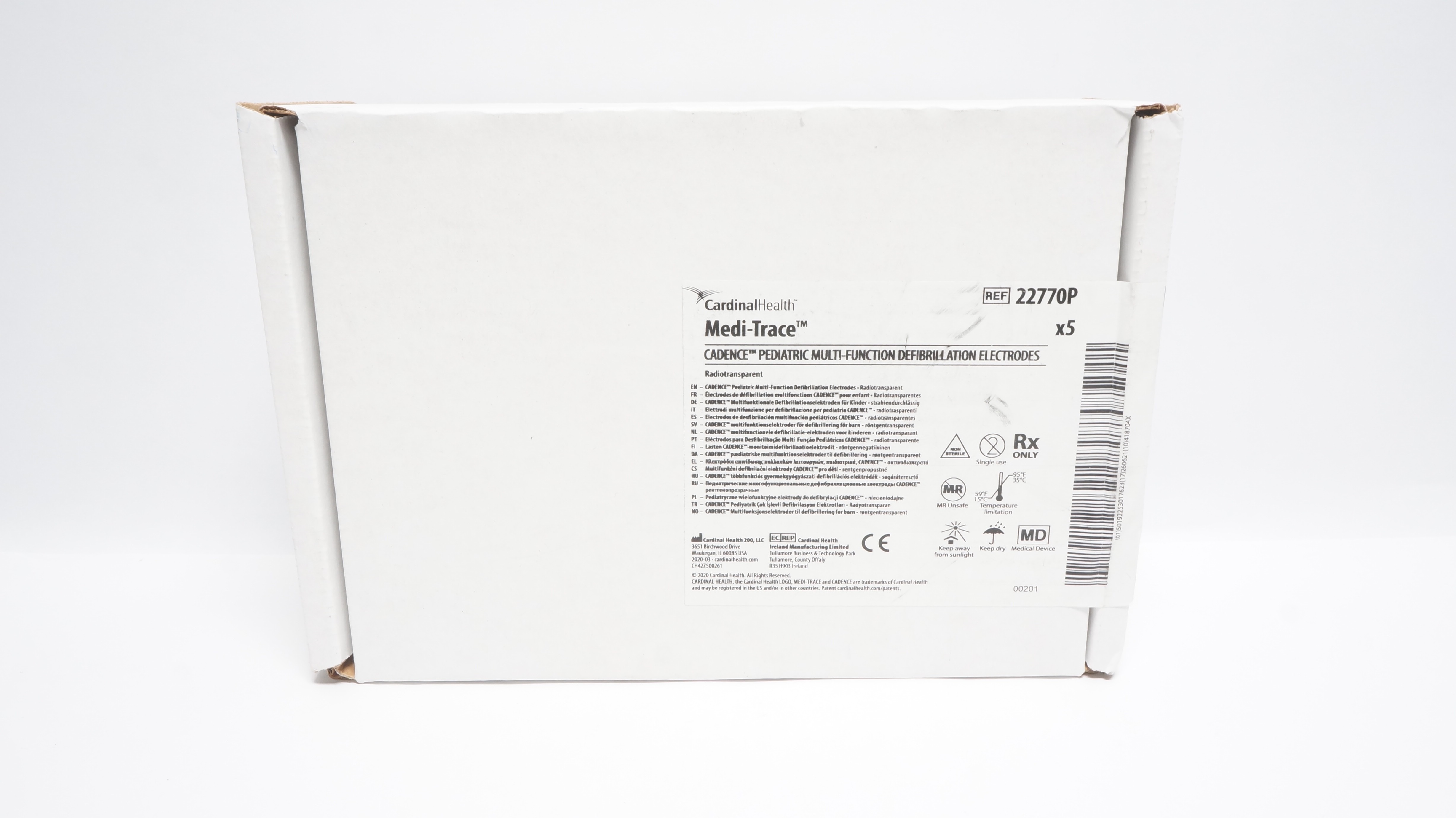 Cardinal Health 22770PC Medi-Trace Adult Multi-Function Electrodes - Box of 5