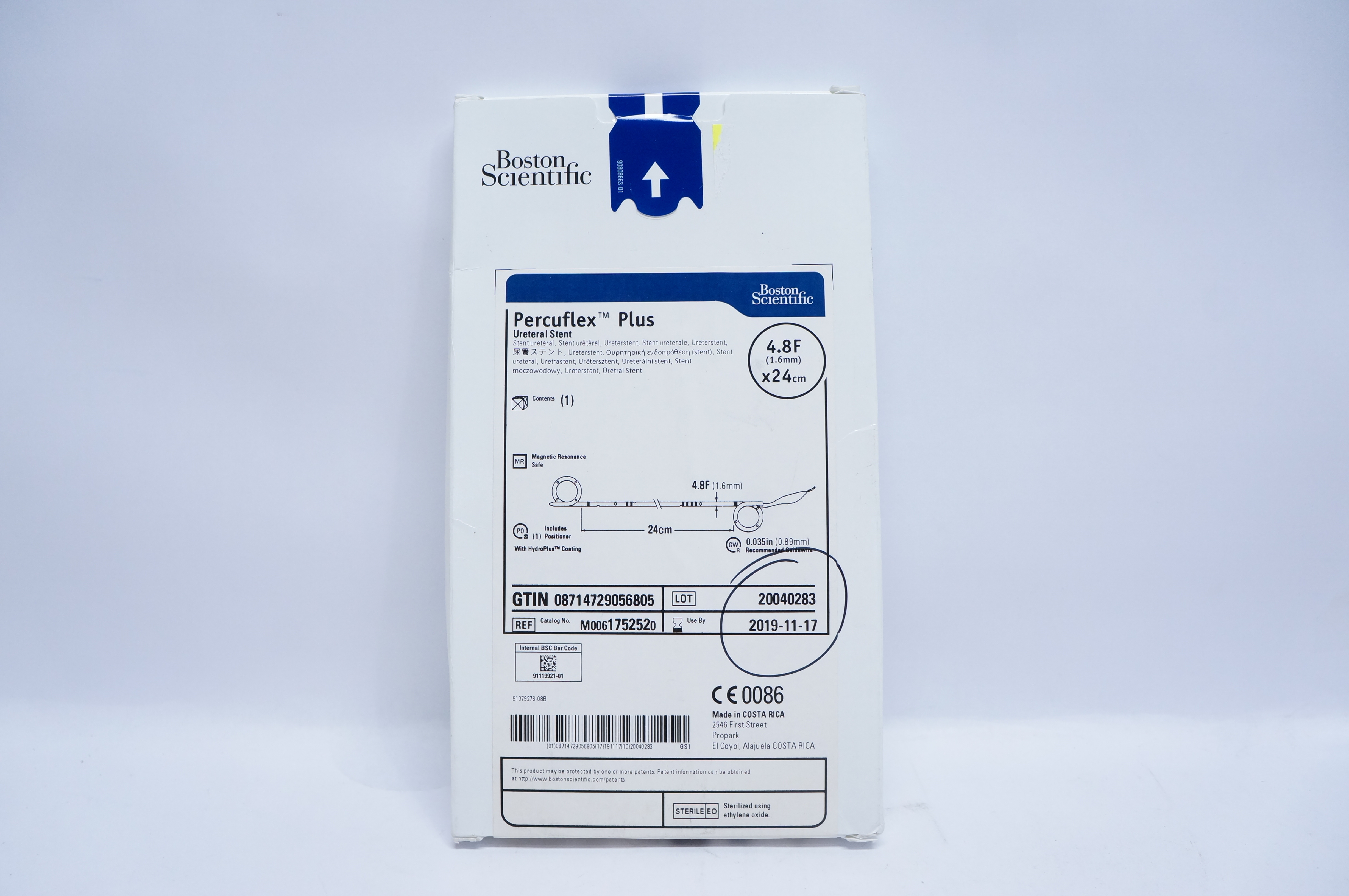 Boston Scientific 175252 Percuflex Plus Ureteral Stnt 4.8F x 24cm (x)