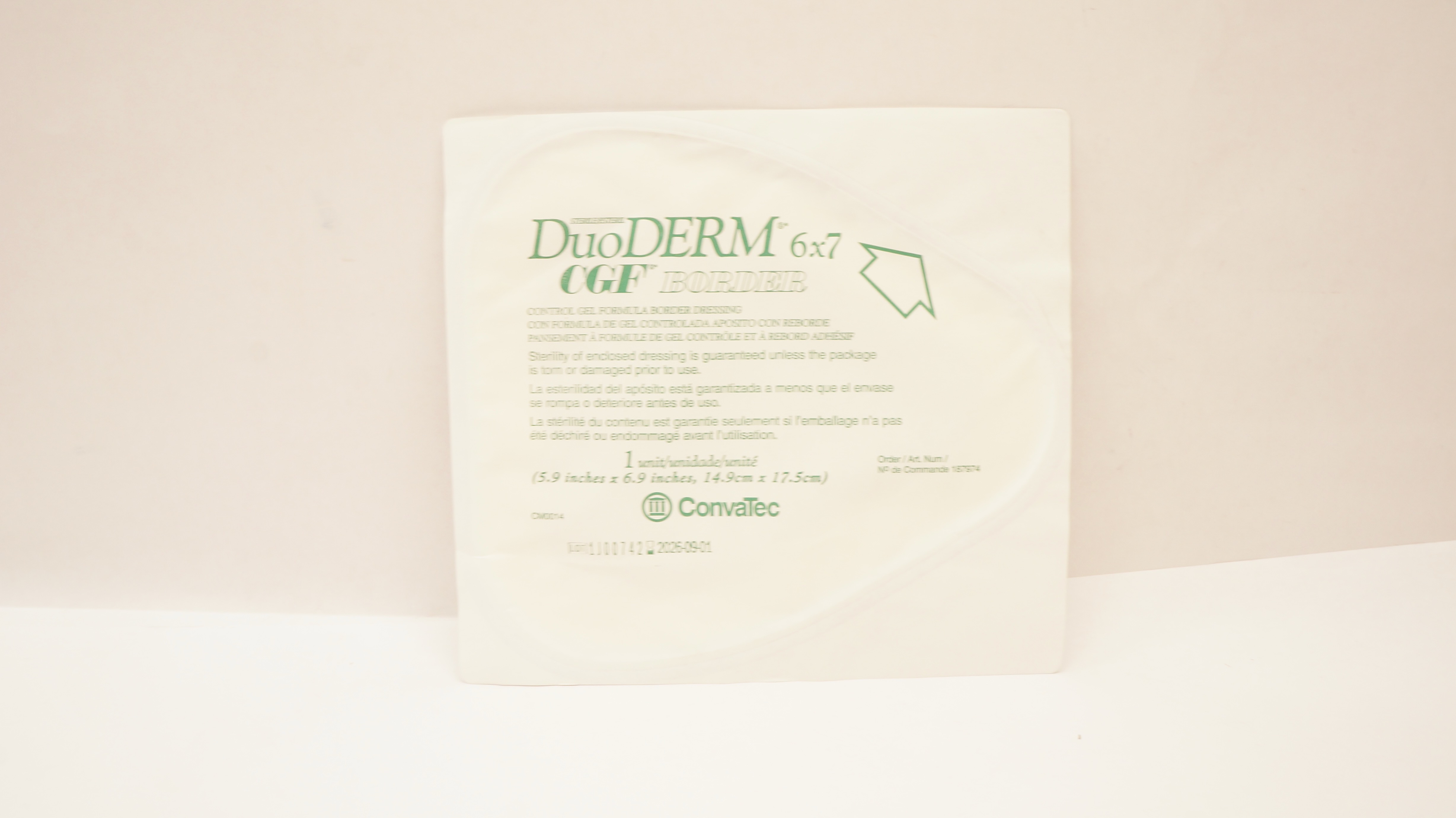 ConvaTec 187974 DuoDerm CGF, Control Gel Formula Border Dressing