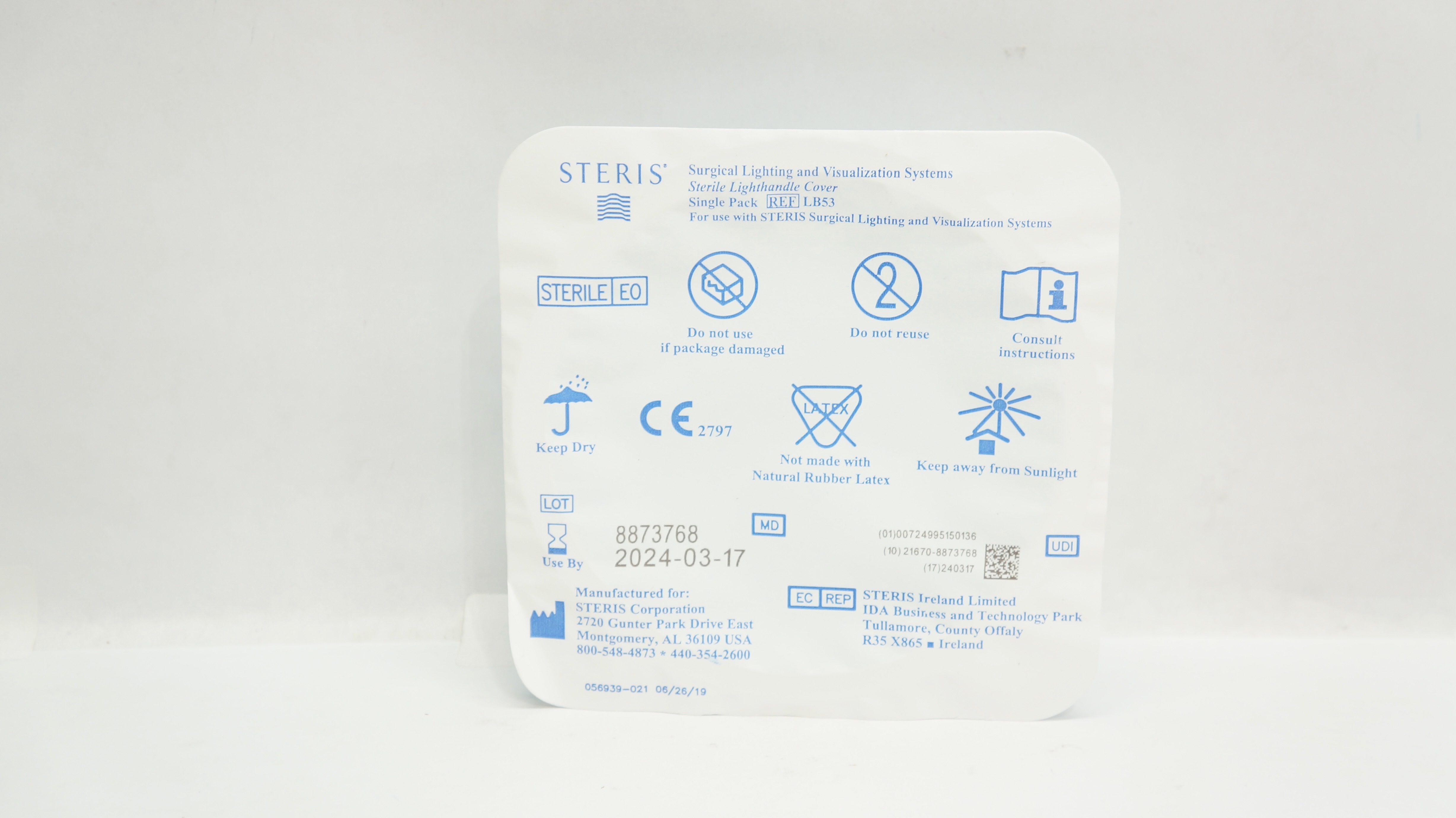 Steris LB53 Surgical Lighting & Visualization Systems, Sterile Lighihandle Cover