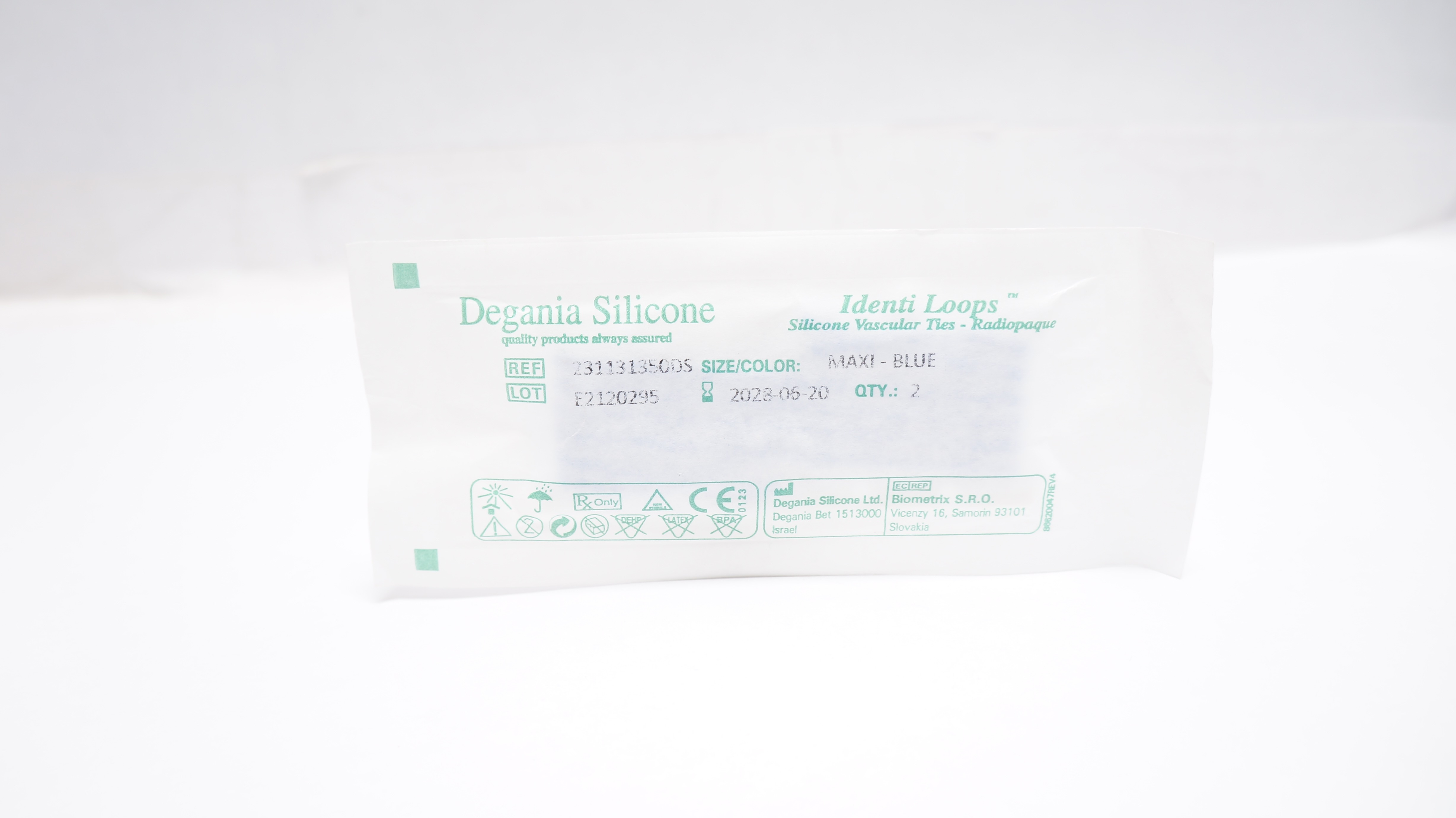 Degania Silicone 231131350DS Identi Loops, Silicone Vascular Ties Maxi-Pack of 2