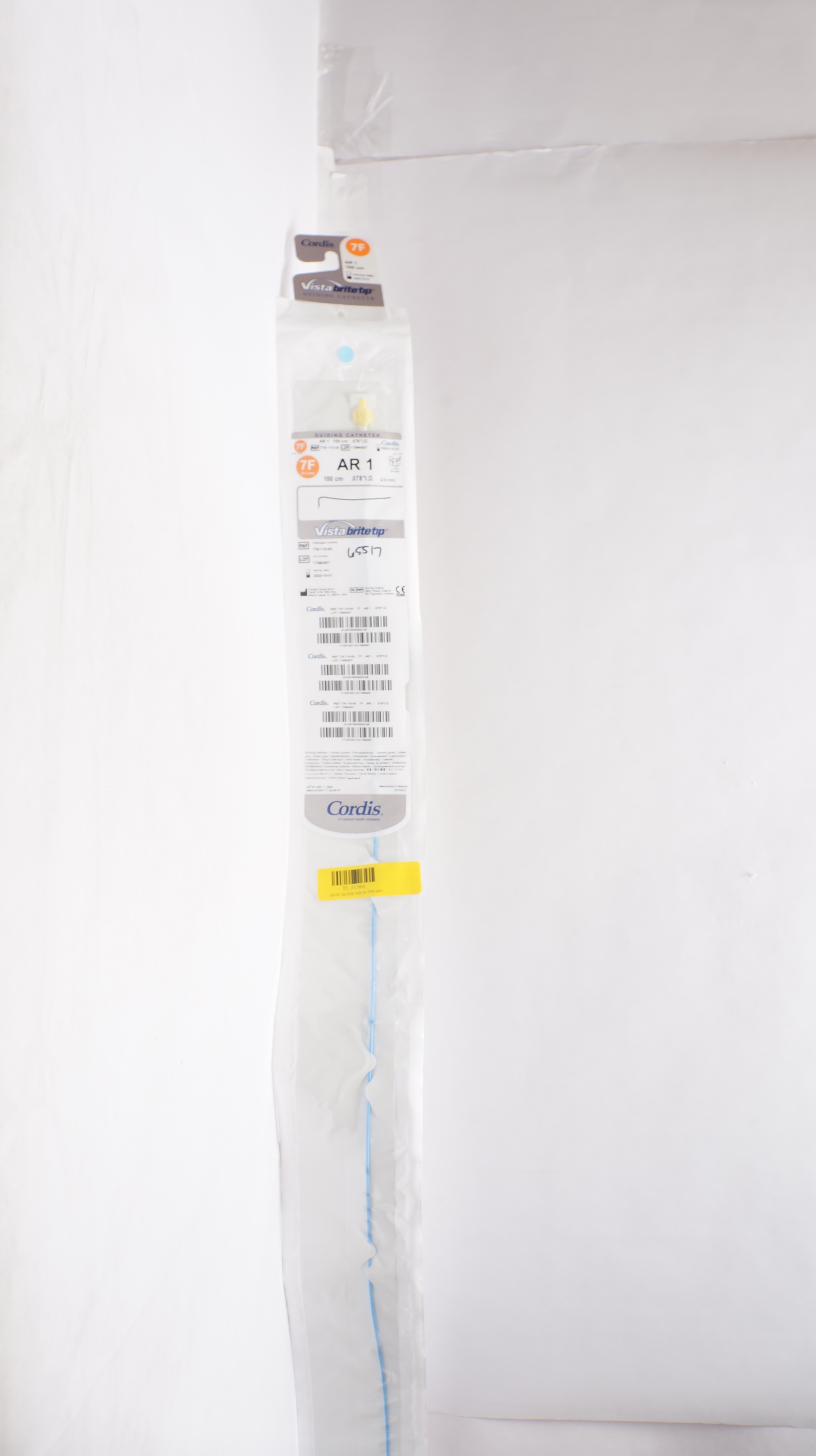Cordis 778-110-00 VistaBritteTip AR 1 Guiding Cath. 7F x 100cm x 0.078inch (x)