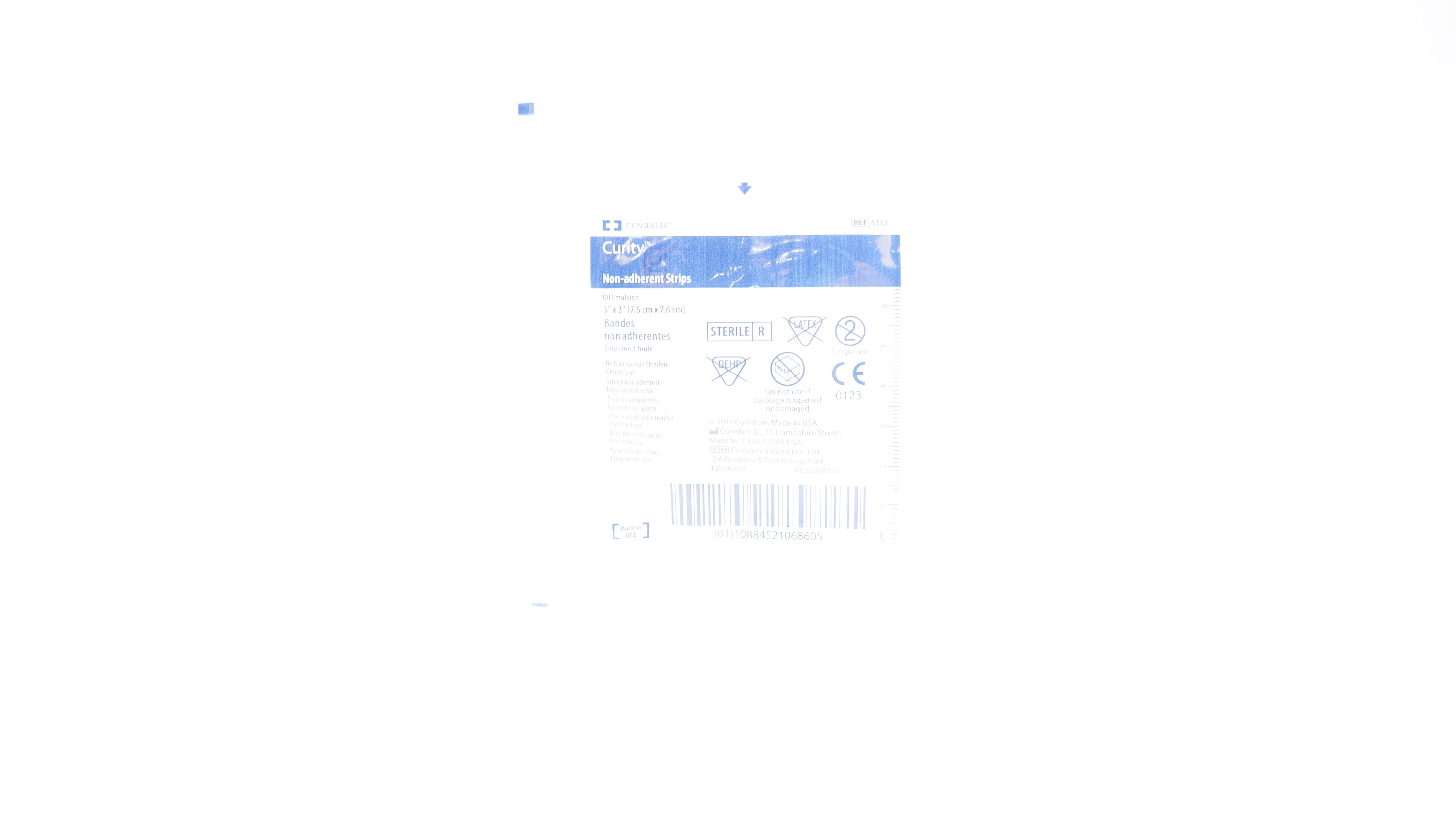 Covidien 6112 Curity Non-Adherent Strips Oil Emulsion 3inch x 3inch