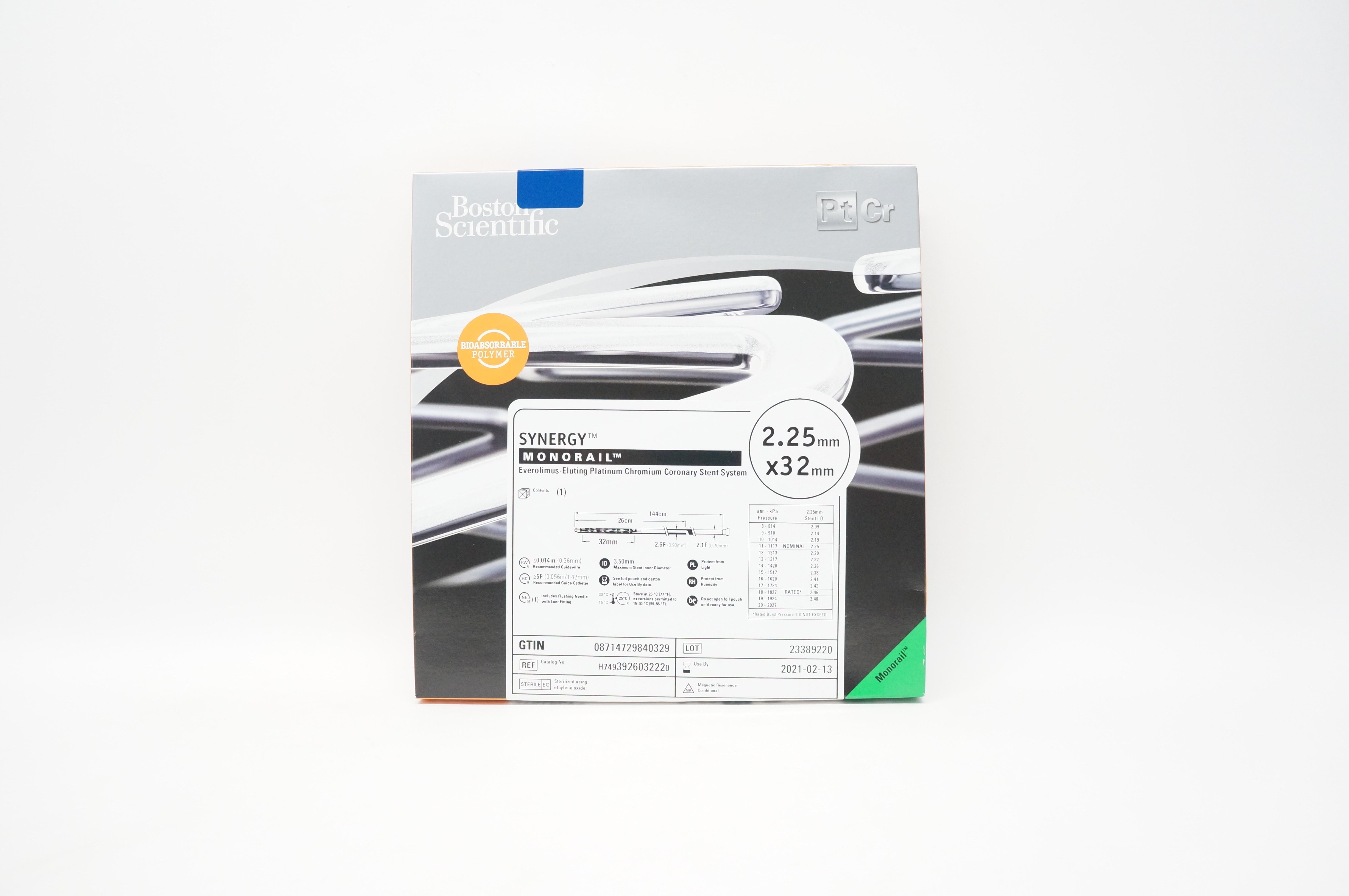 Boston Scientific H7493926032220 Monorail Coronary Stnt System 2.25mm x 32mm (x)