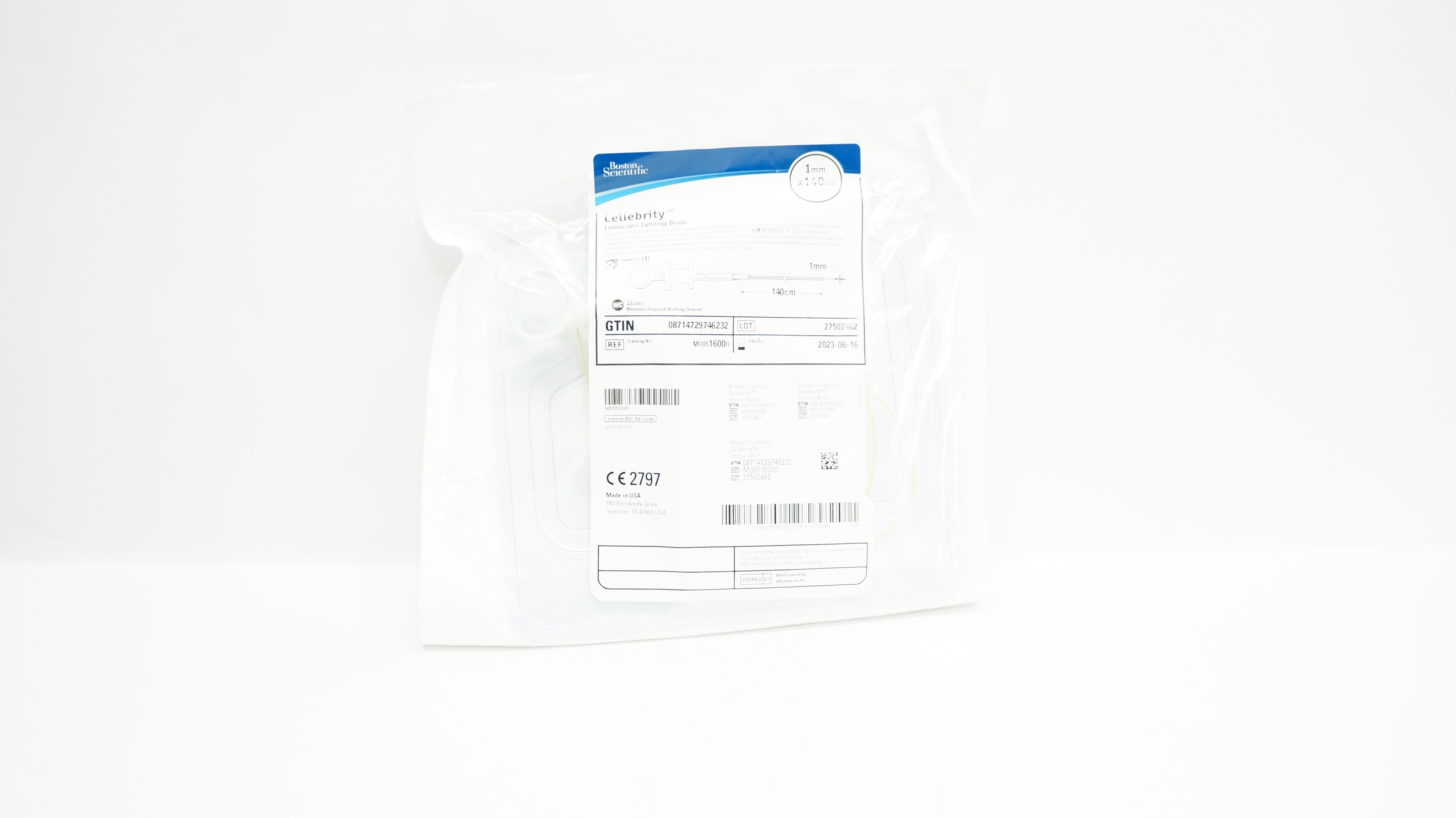 Boston Scientific M00516000 Celebrity Endoscopic Cytology Brush 1mm x 140cm (x)