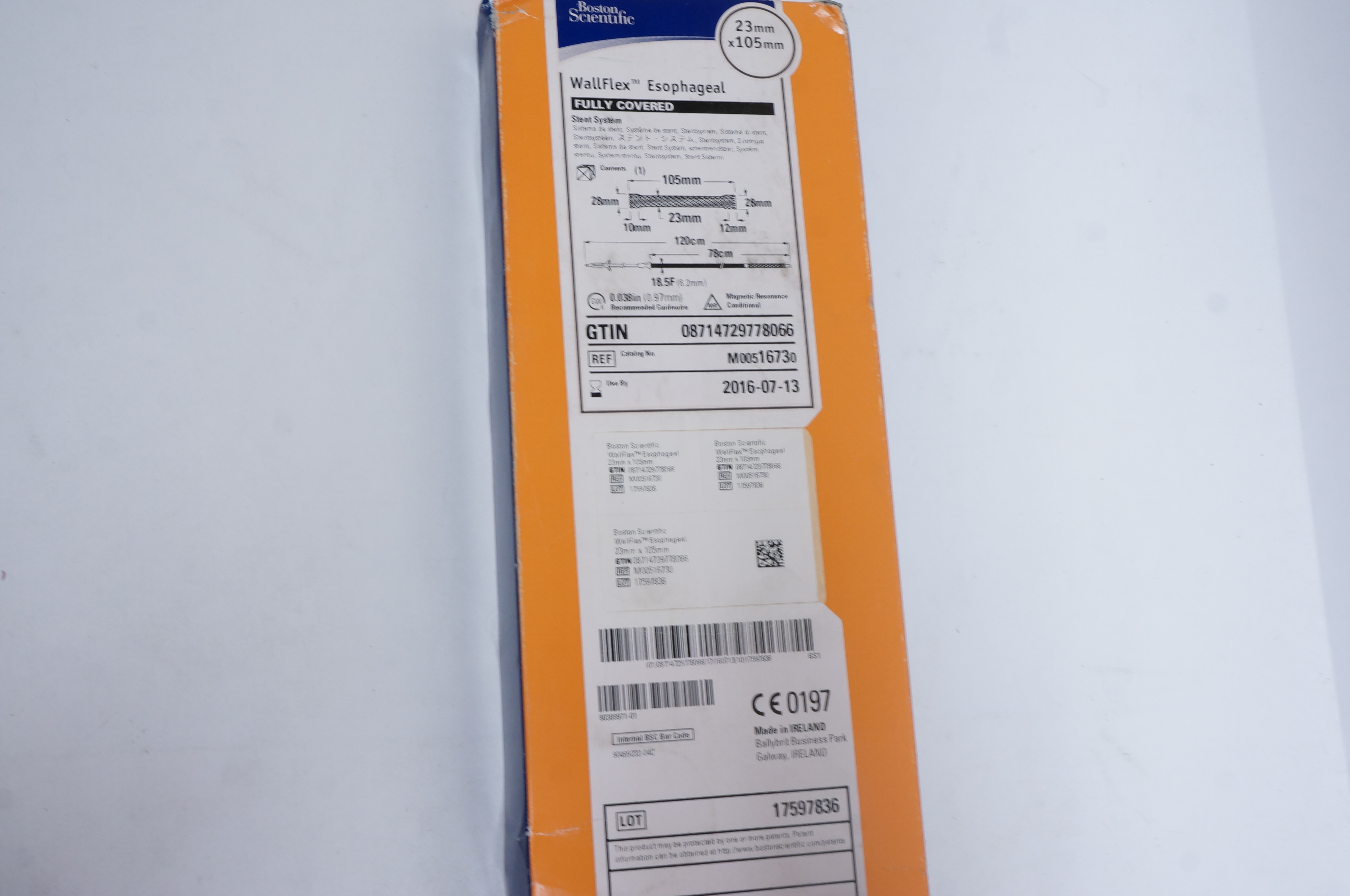Boston Scientific 1673 WallFlex Esophageal Fully Covered, 23mm x 105mm (x)