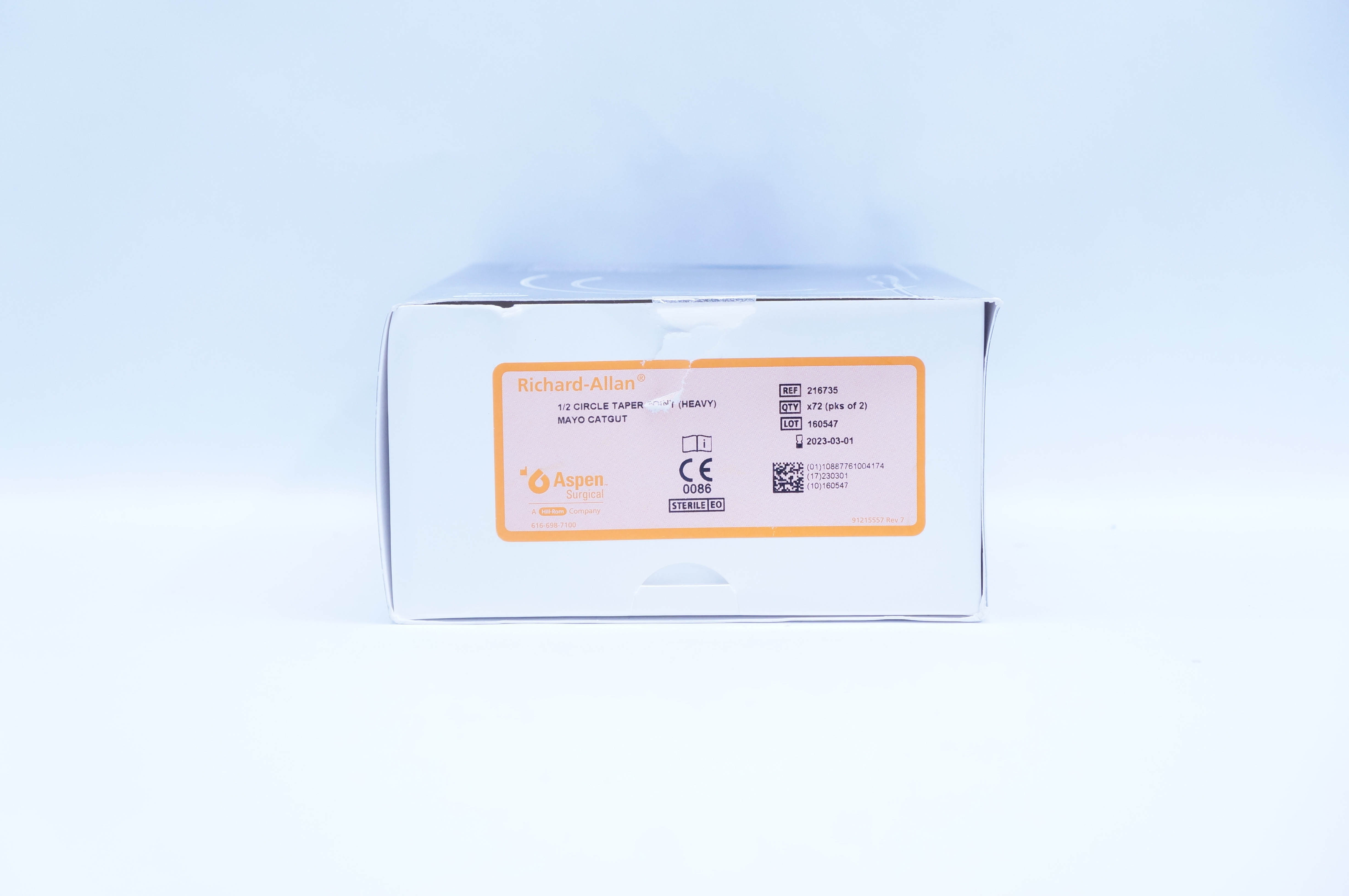 Aspen 216735 Surgical Ndles 1/2 Circle Taper Point Mayo Catgut - Box of 72