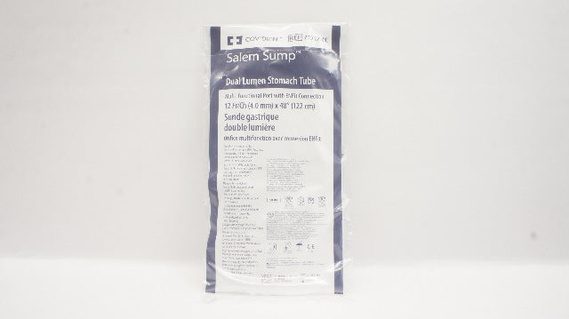 Covidien 7771210E Salem Sump Dual Lumen Stomach Tube 12Fr/Ch x 48In