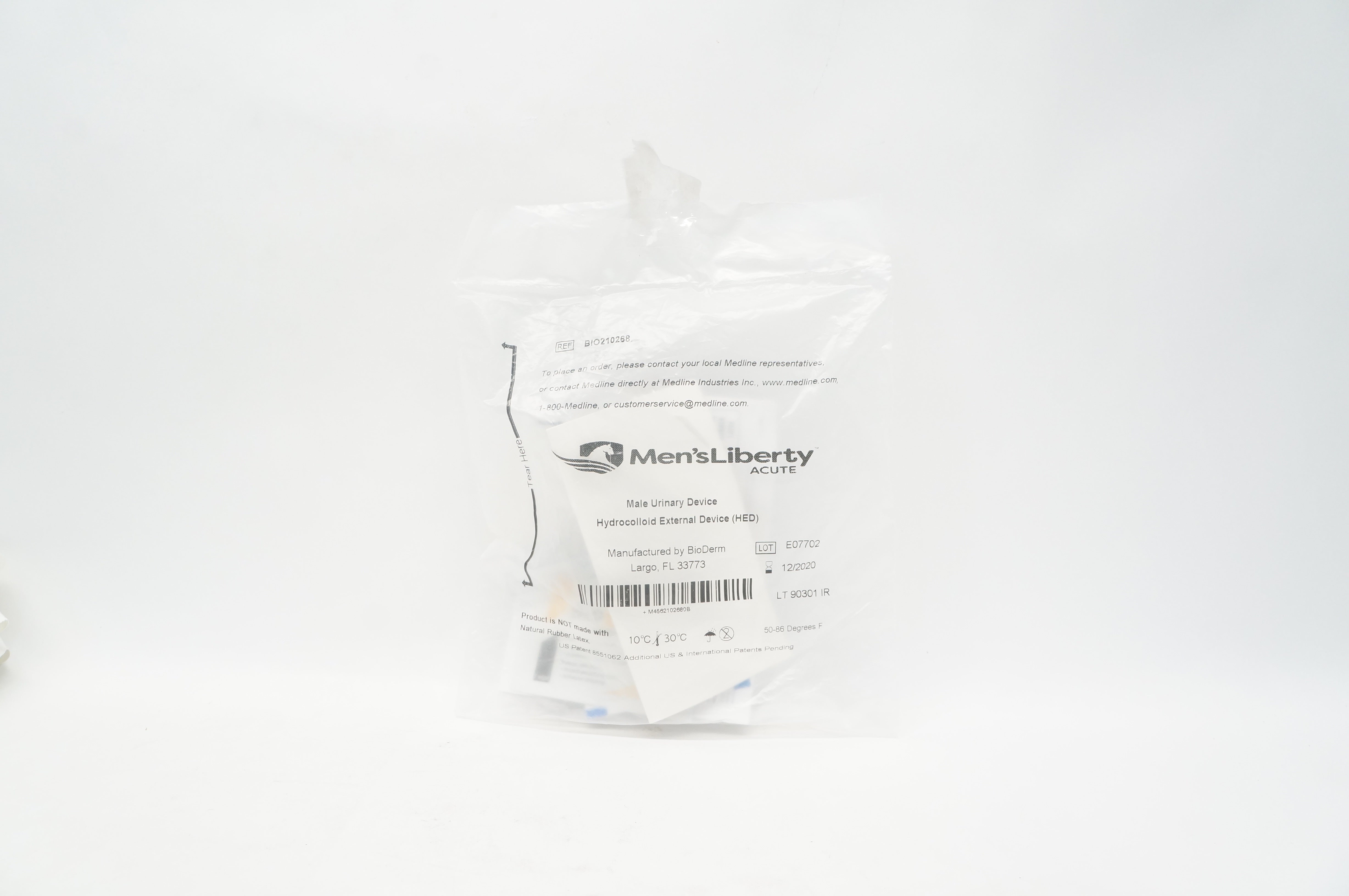 Medline BIO210268 Men's Liberty Male Urinary Hydrocolloid External Device (x)
