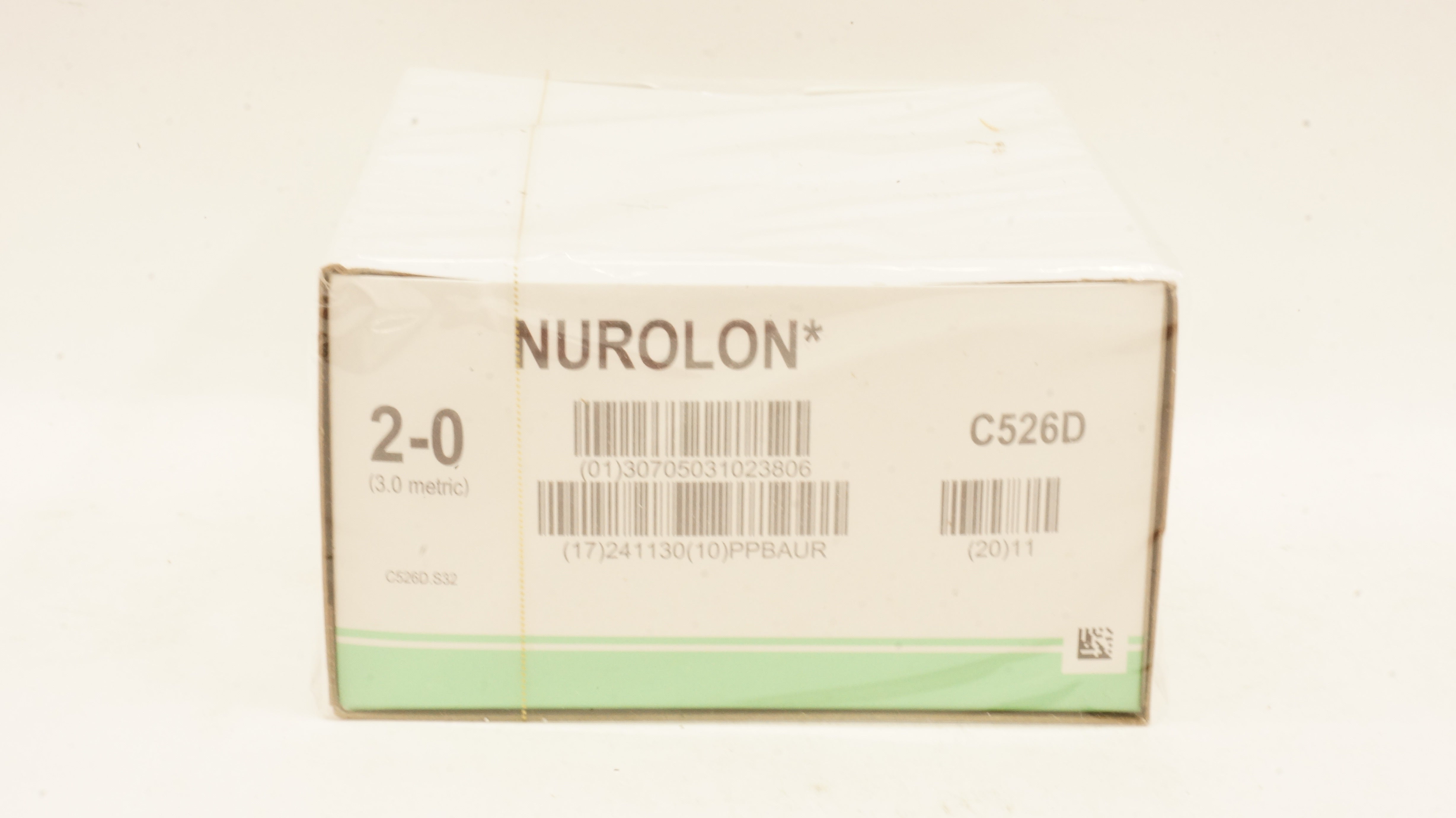 Ethicon C526D 2-0 NUROLON, CT-2, 26mm 1/2c Taper, 18inch - Box of 12