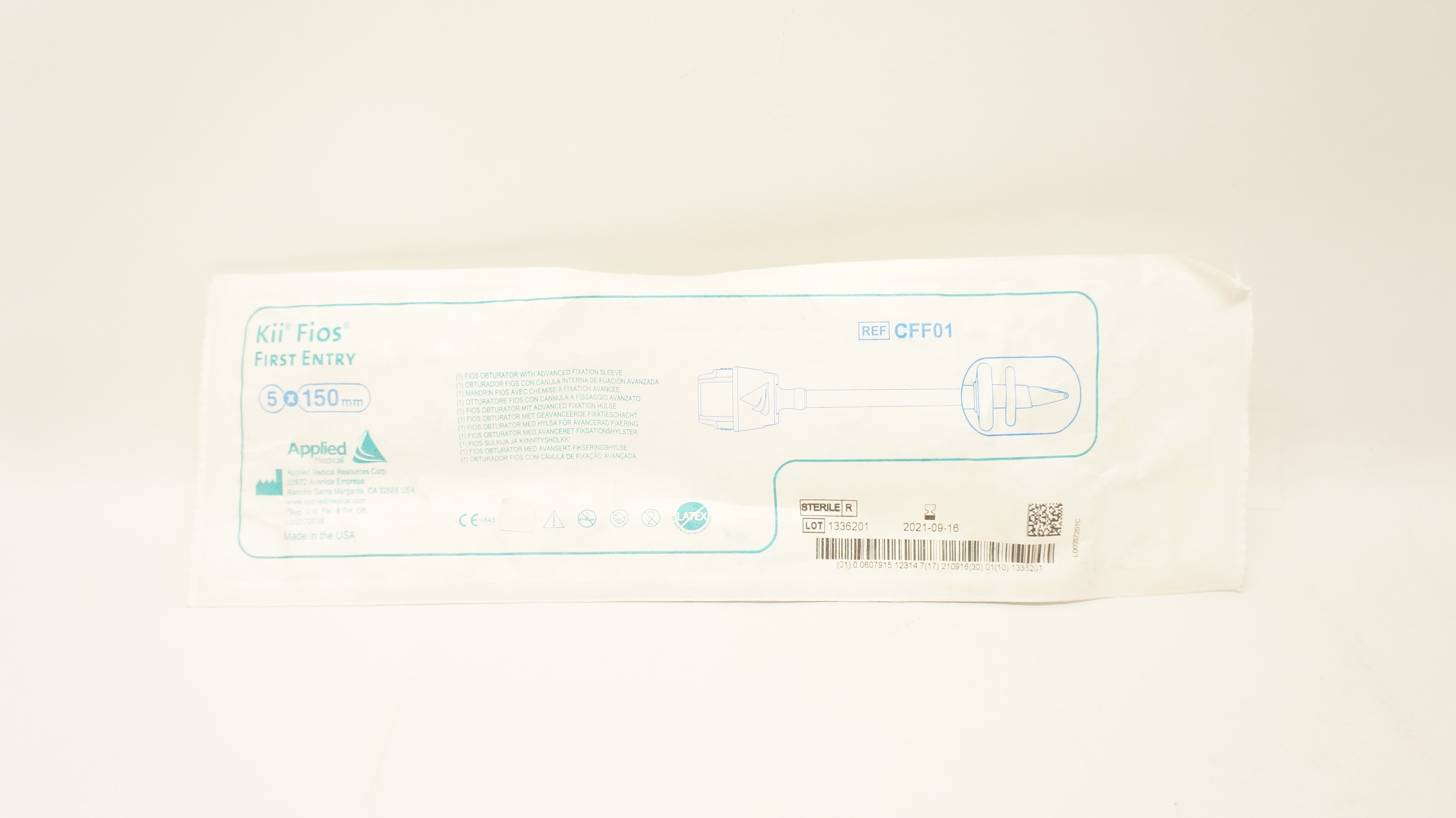 Applied Medical CFF01 Kii Fios Obturator w/Fixation Sleeve 5 x 150mm (x)
