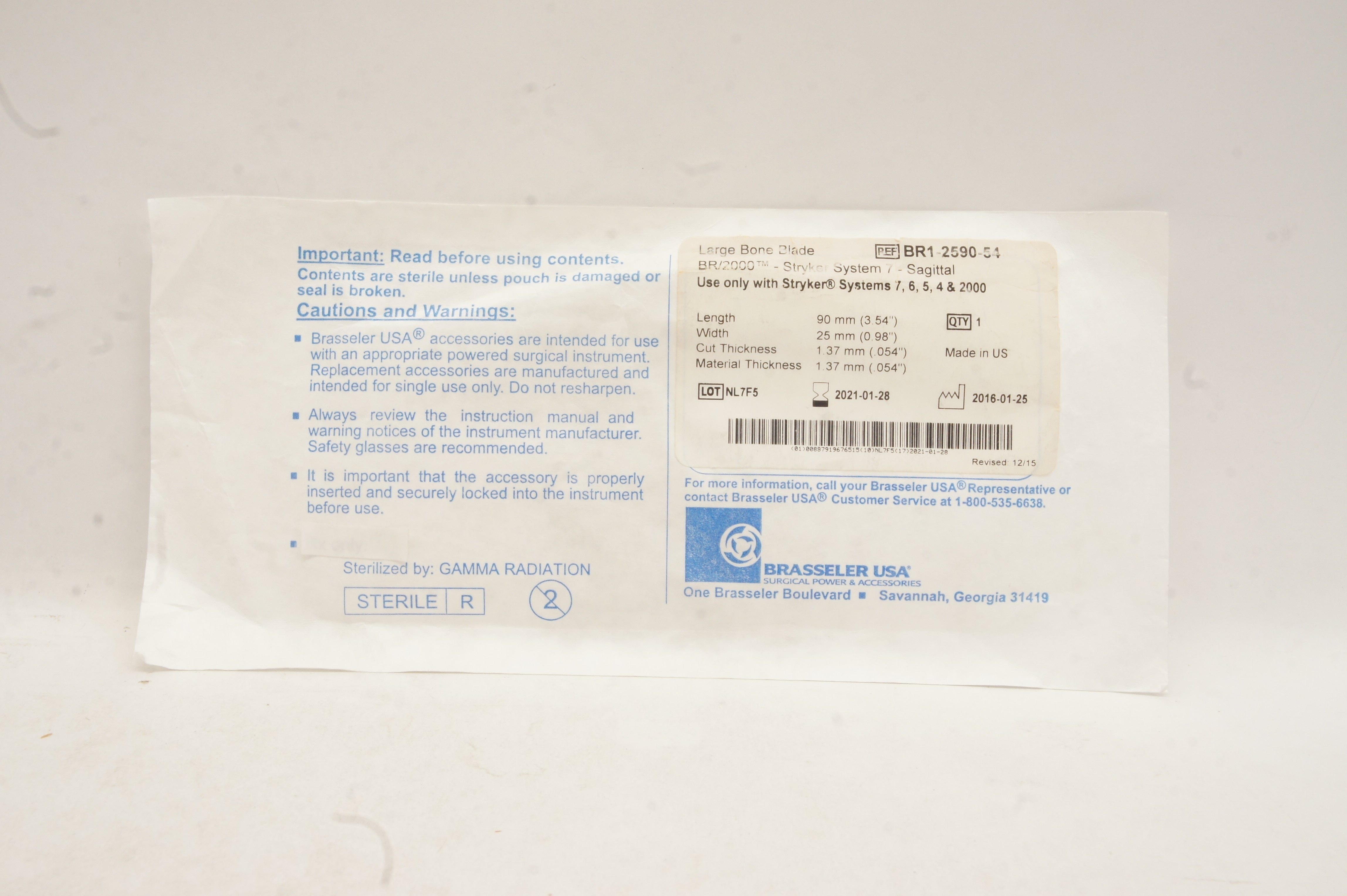 Brasseler BR1-2590-54 Large Bone Blade (x)