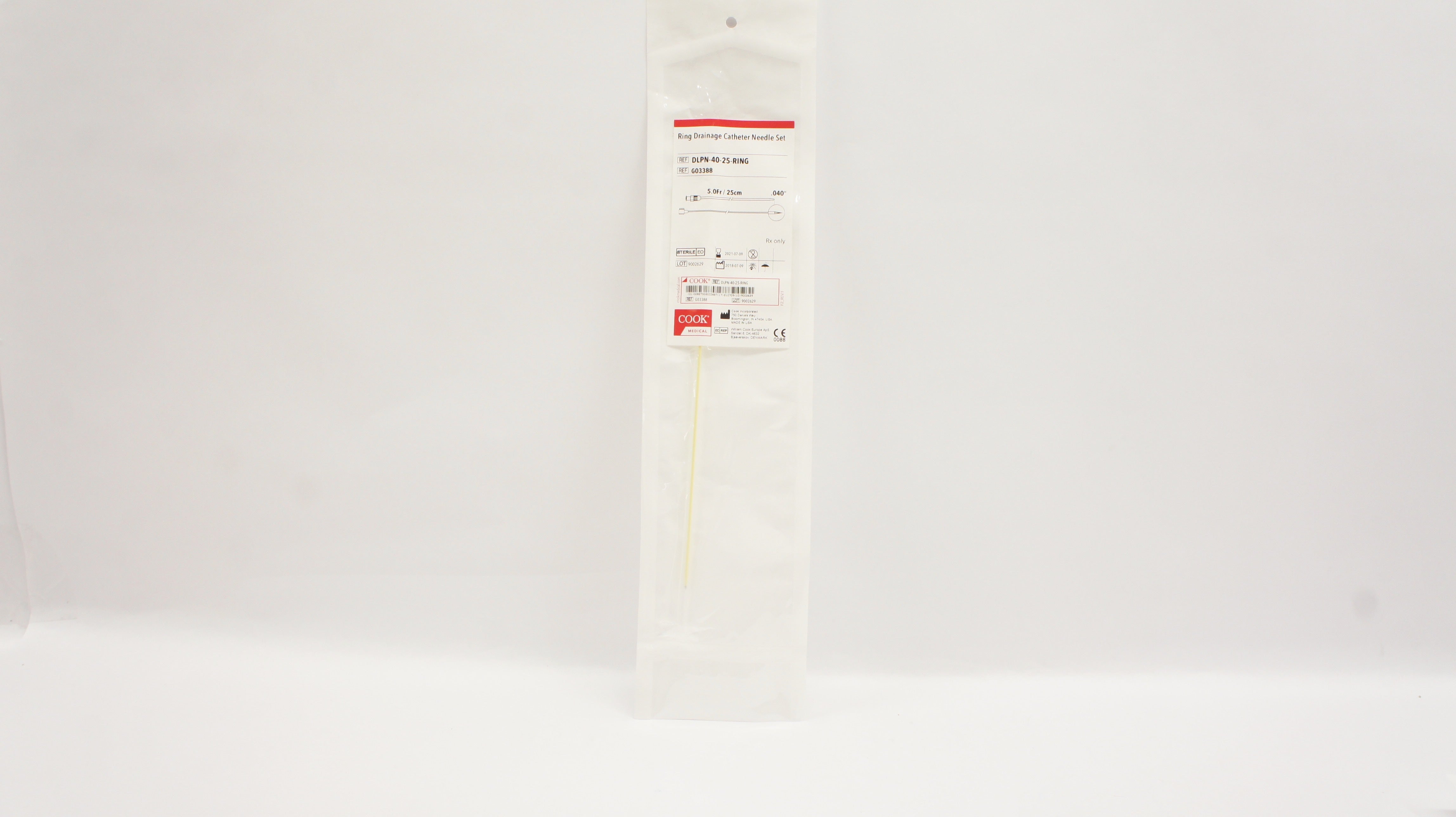 Cook Medical G03388 Ring Drainage Cath. Ndle Set 5.0Fr./25cm x .040inch (x)