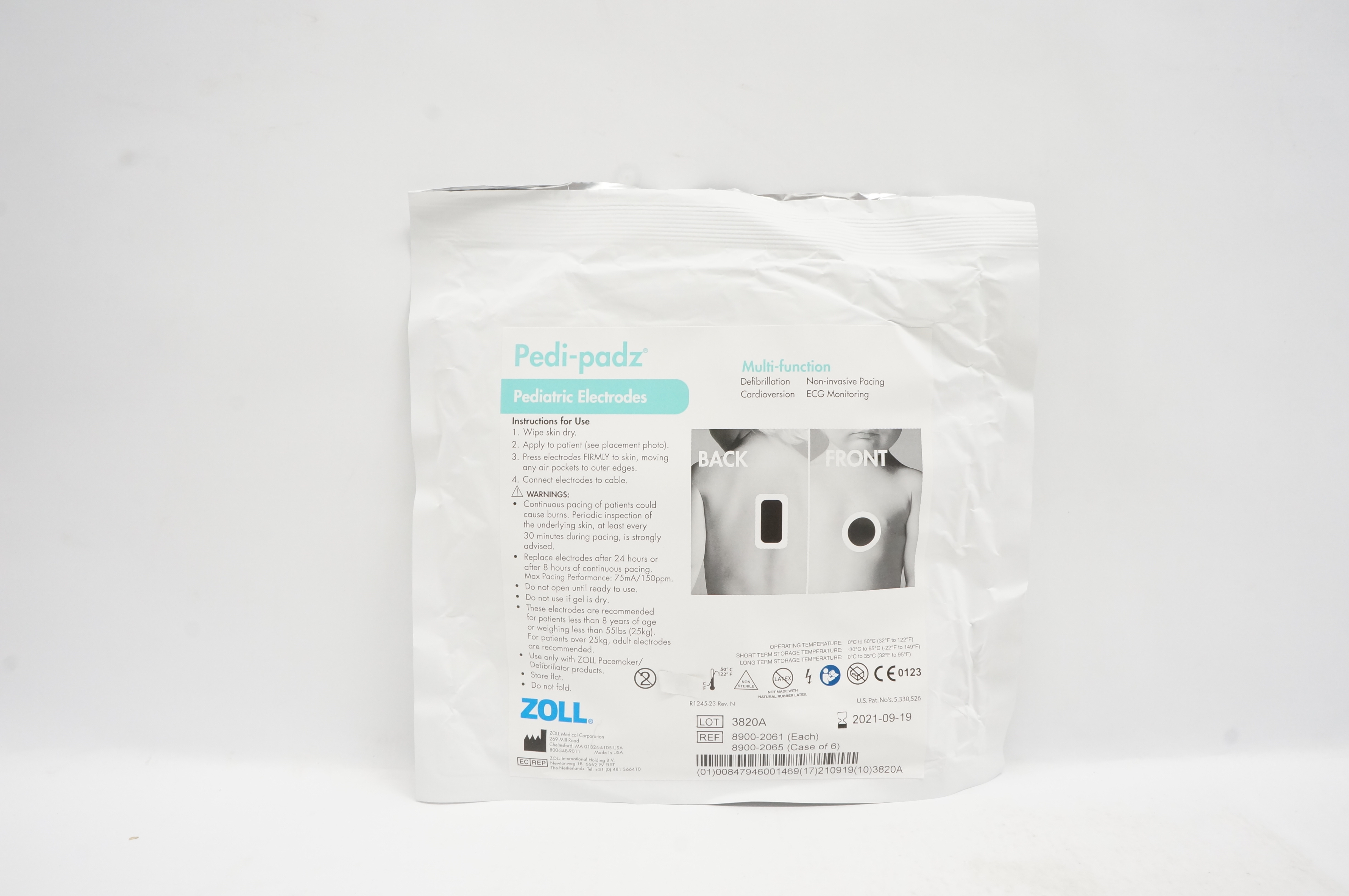 Zoll 8900-2061 Pedi-padz Multi-Function Pediatric Electrodes (x)