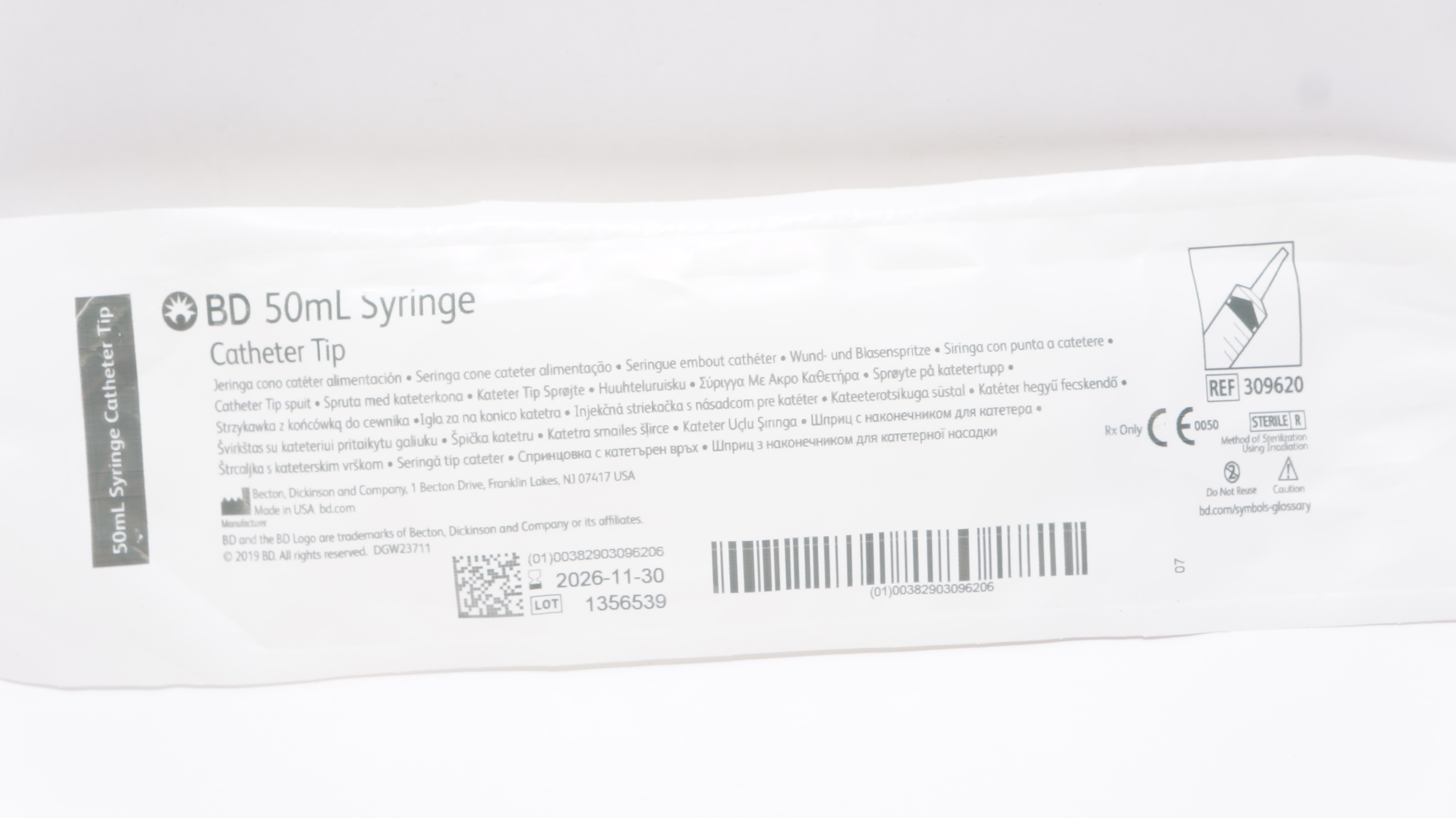 BD 309620 50ml Syringe Cath. Tip