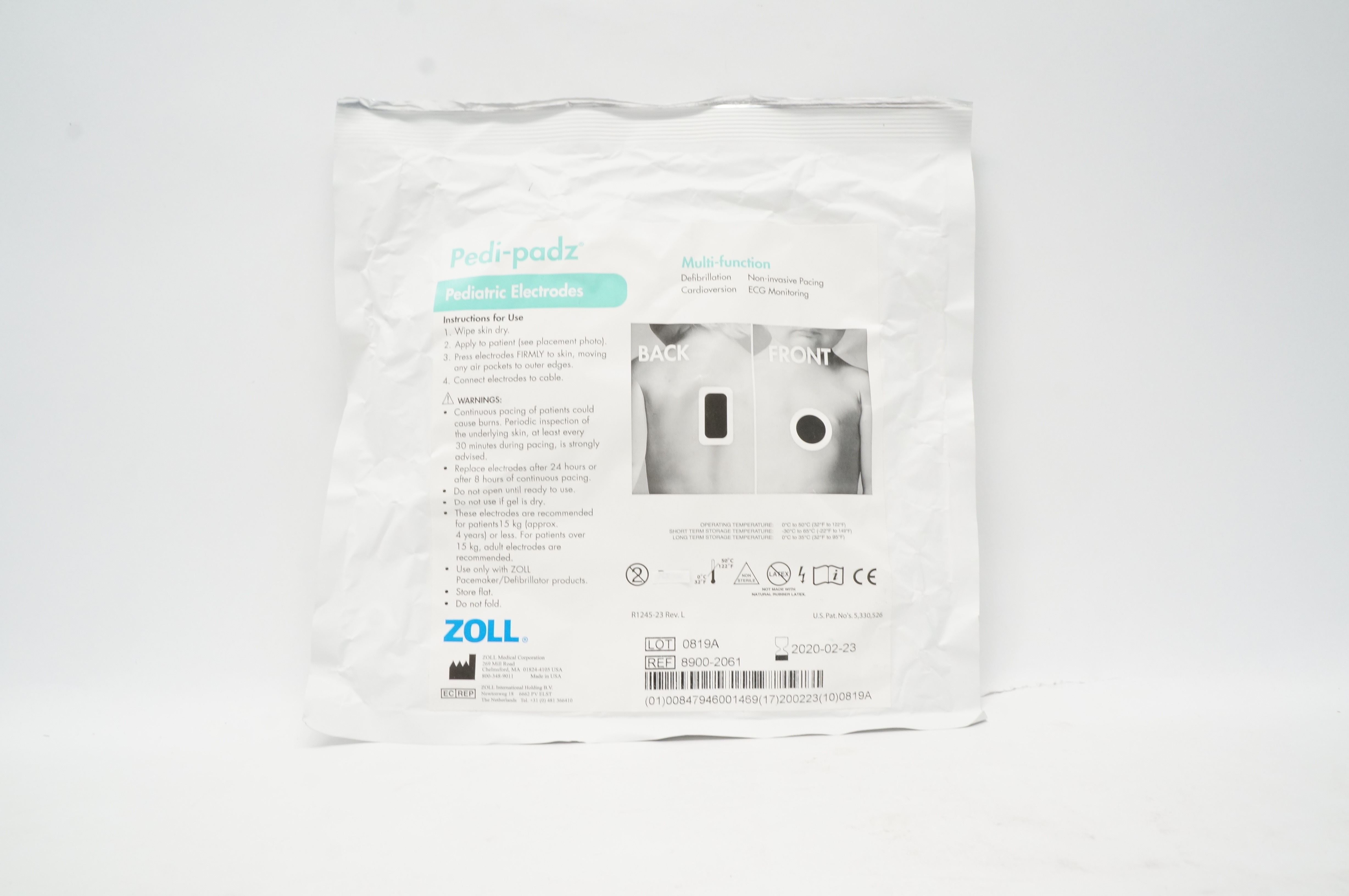 Zoll 8900-2061 Pedi-padz Multi-Function Pediatric Electrodes (x)