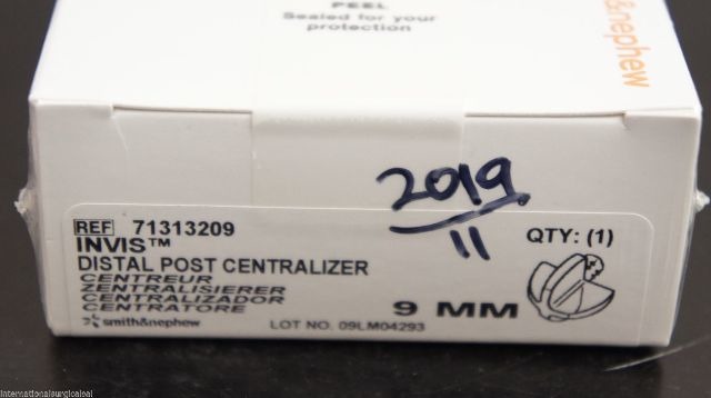 Smith&Nephew 71313209 Invis Distal Post Centralizer 9mm PMMA&Barium Sulfate