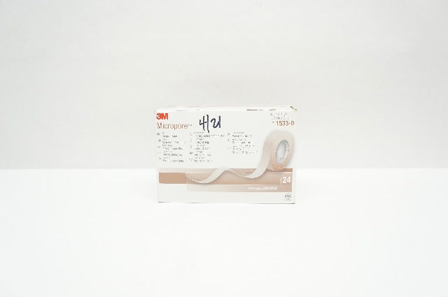 3M 1533-0 Micropore Hypoallergenic Surgical Tape 0.5inch x 10yd. (x) - Box of 24