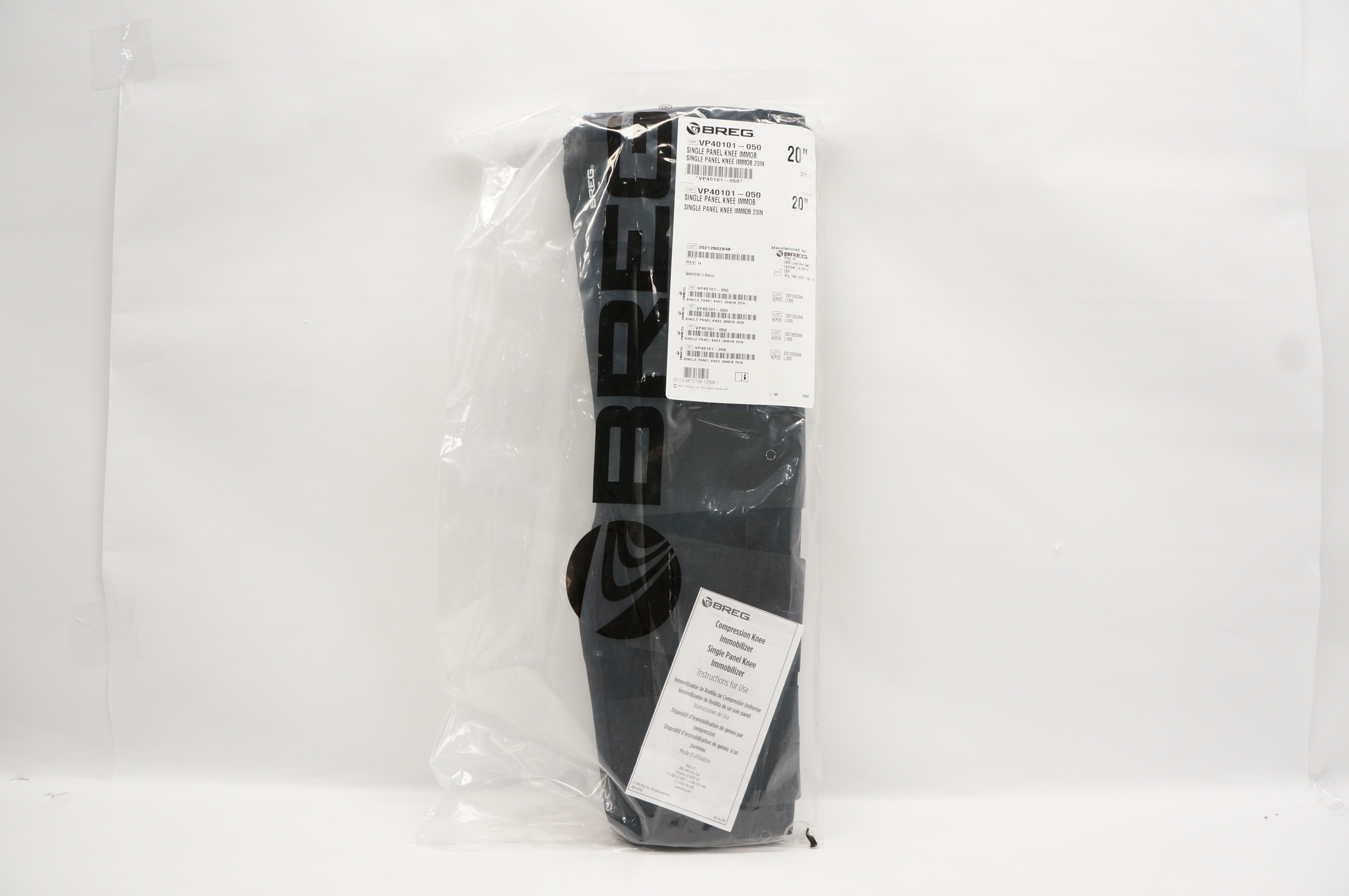 Breg VP40101-050 Single Panel Knee Immob 20inch
