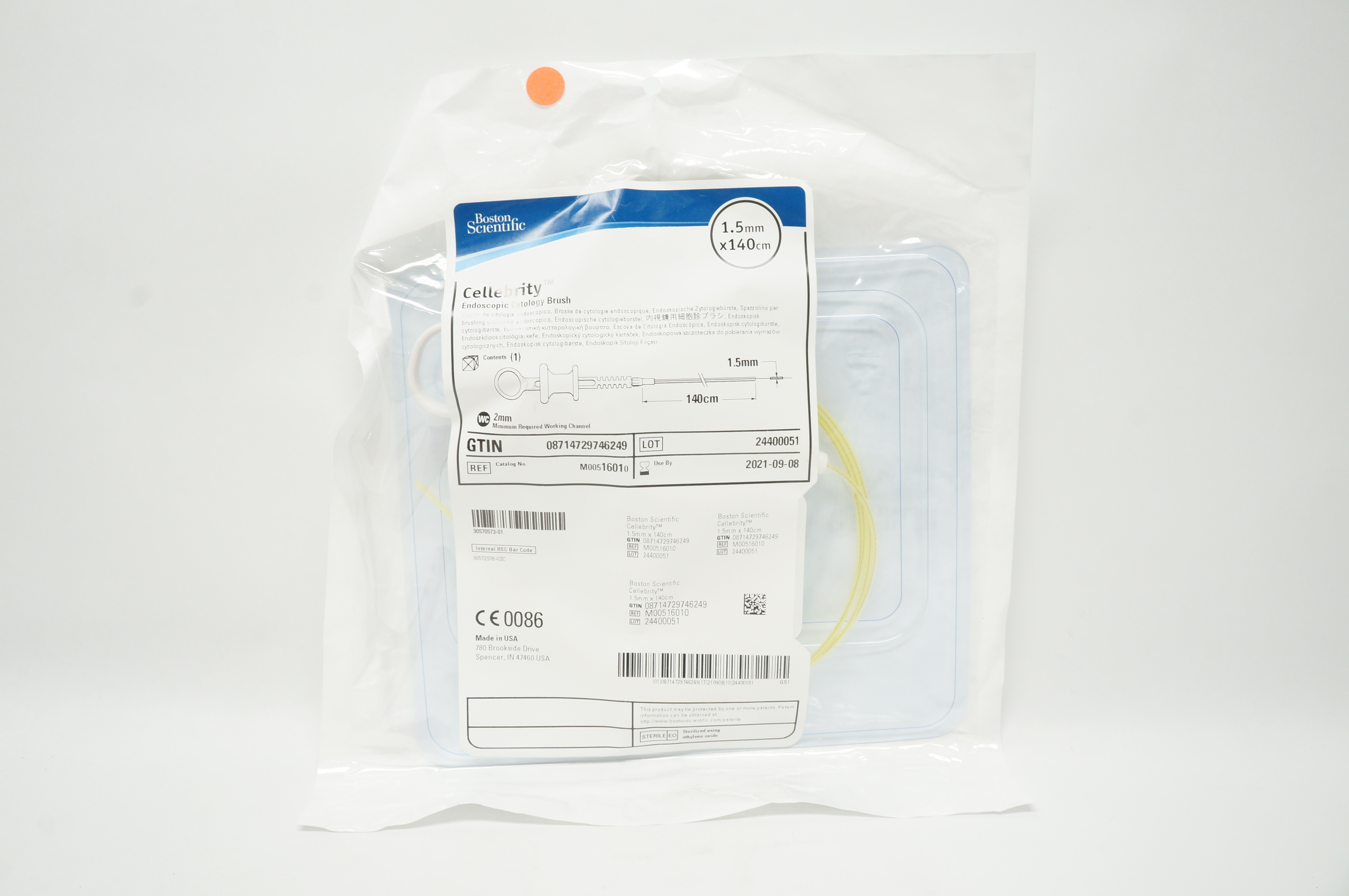 Boston Scientific 1601 Cellebrity Endoscopic Cytology Brush 1.5mmx140cm (x)