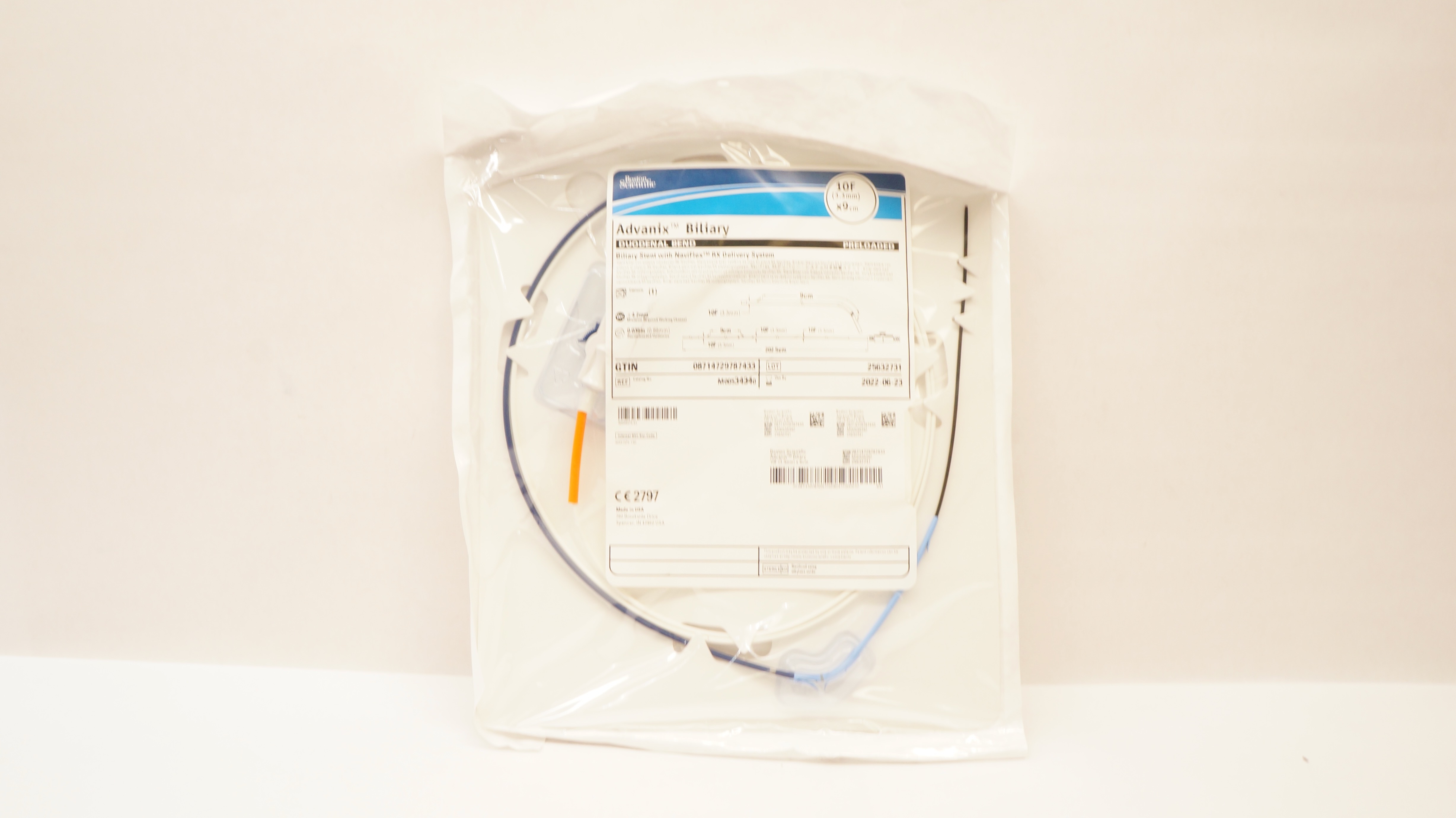 Boston Scientific M00534340 Advanix Biliary Duodenal Bend Stnt 10F x 9cm (x)