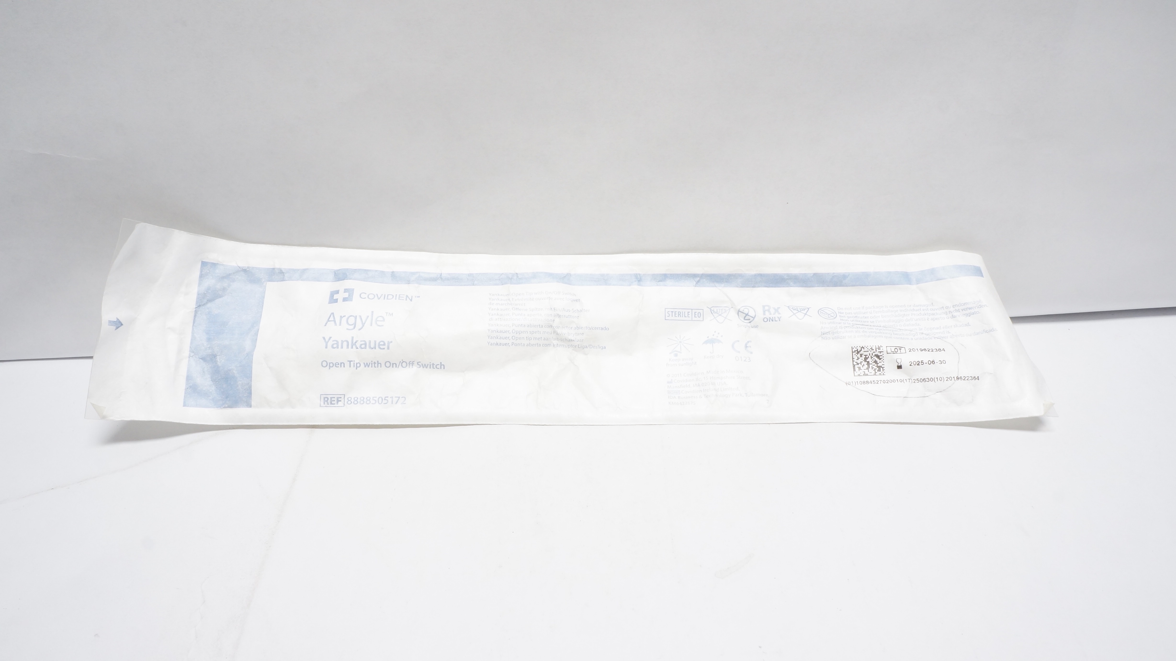 Covidien 8888505172 Argyle Yankauer Open Tip with On/Off Switch (x)