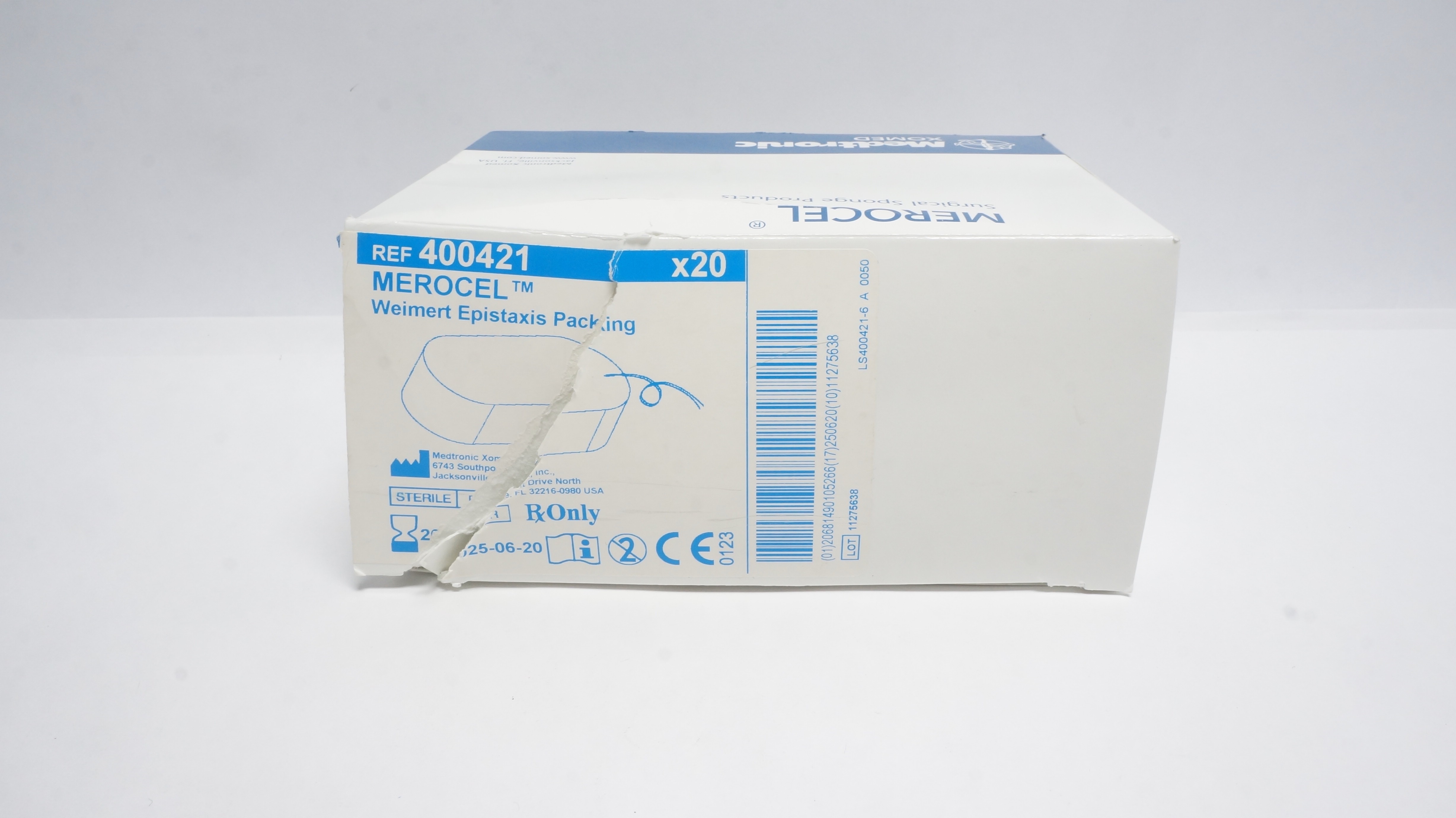 Medtronic 400421 Merocel Weimert Epistaxis Packing - Box of 14