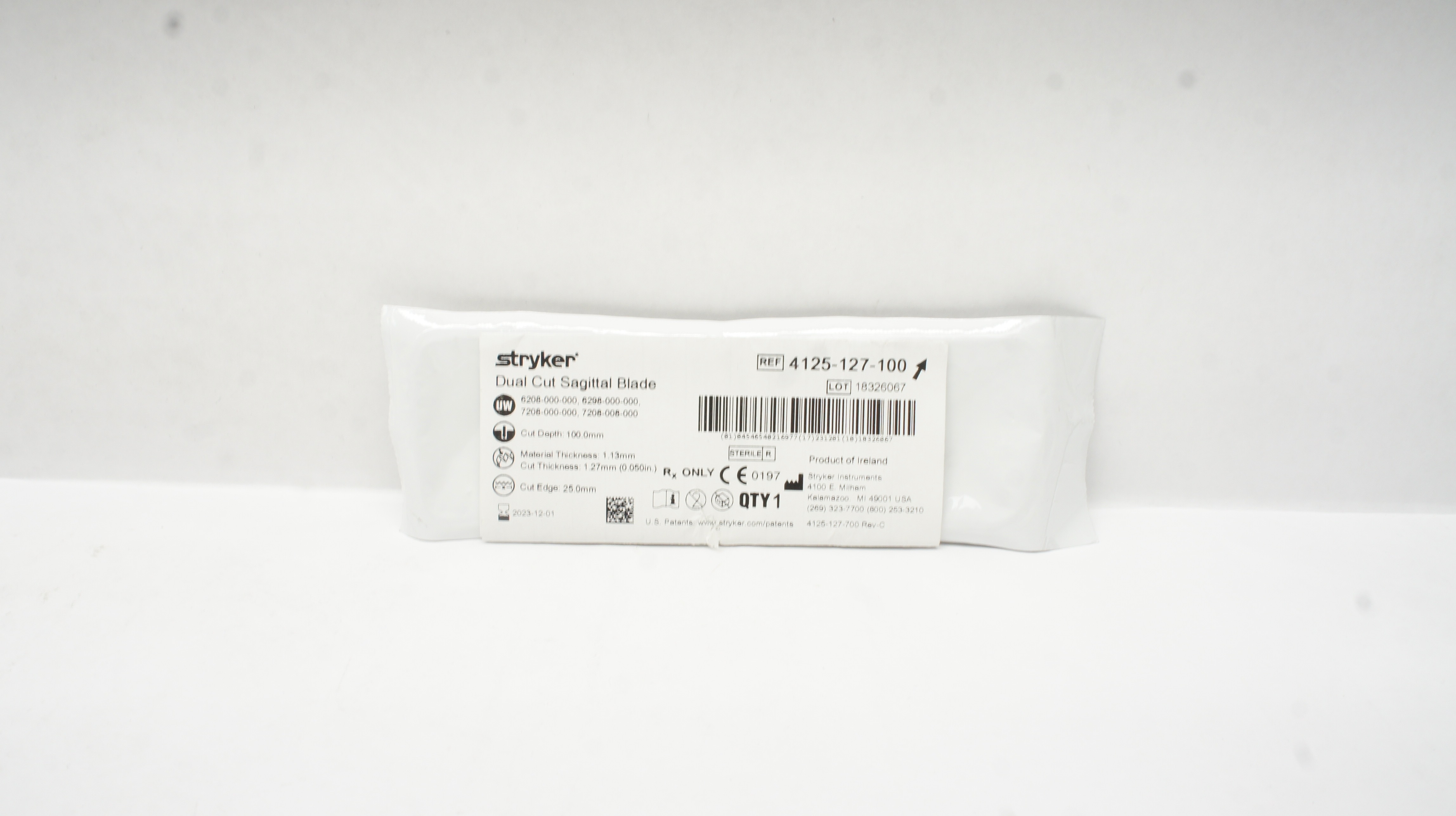 Stryker 4125-127-100 Dual Cut Sagittal Blade (x)