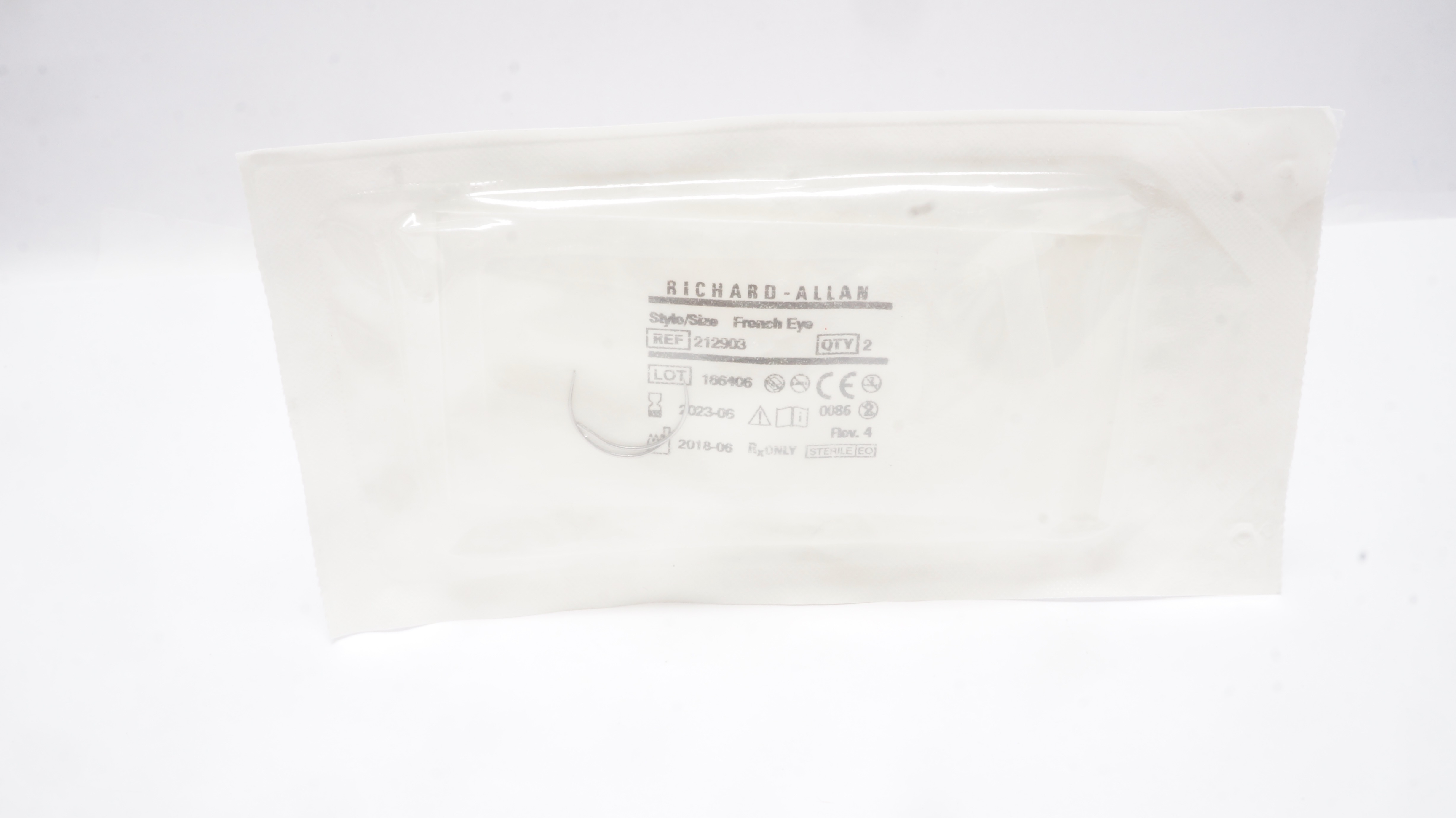 Aspen Surgical 212903 Richard-Allan Stre Ndle French Eye (x) - Pack of 2
