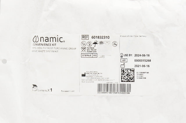 Medline 601832310 Namic Convenience Kit Basic Waste System Kit